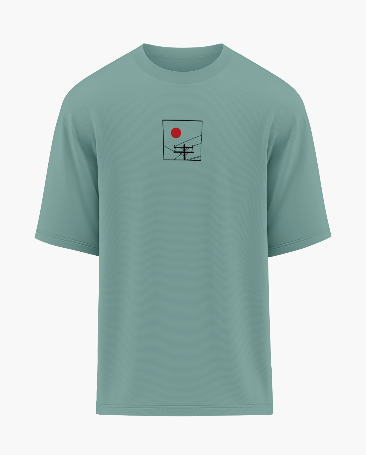 Crimson Horizon Oversized T-Shirt - Aero Armour