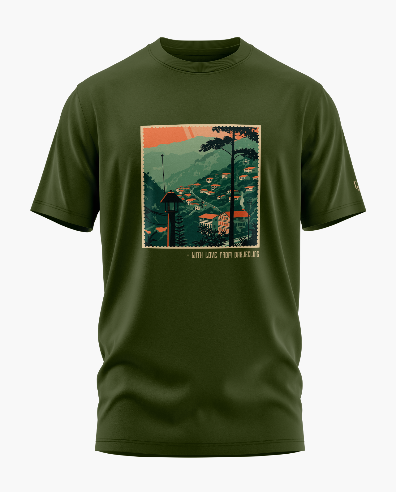 DARJEELING STAMP Signature LuxeSoft Cotton T-Shirt