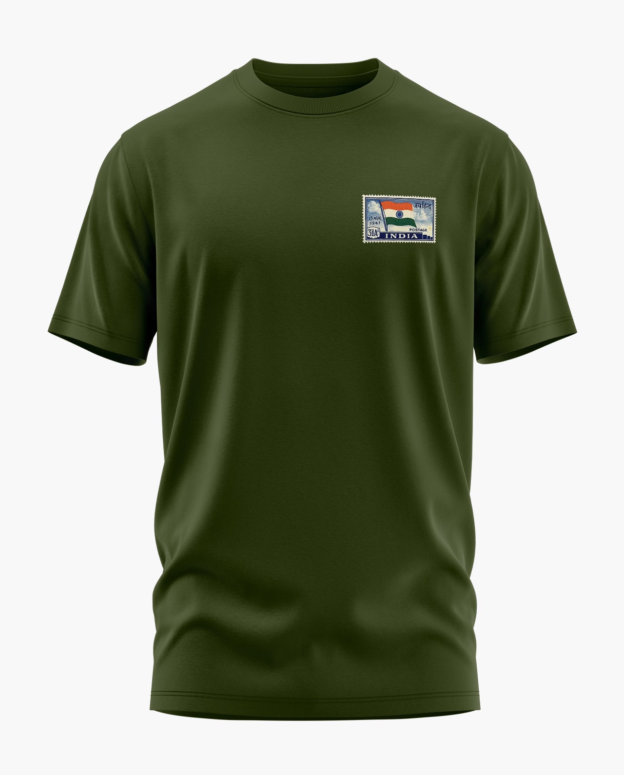 INDIA POSTAL STAMP Signature LuxeSoft Cotton T-Shirt