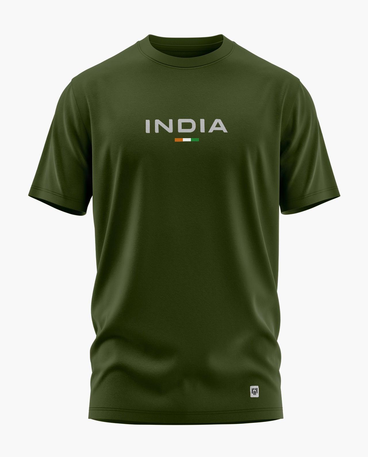 India Tricolour Signature LuxeSoft Cotton T-Shirt - CS