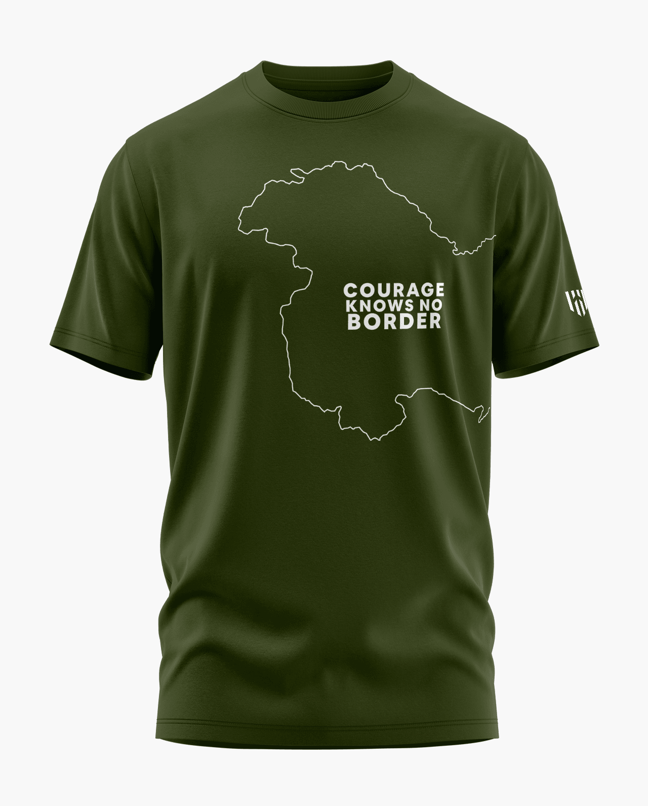 Courage knows no border text T-Shirt - Aero Armour