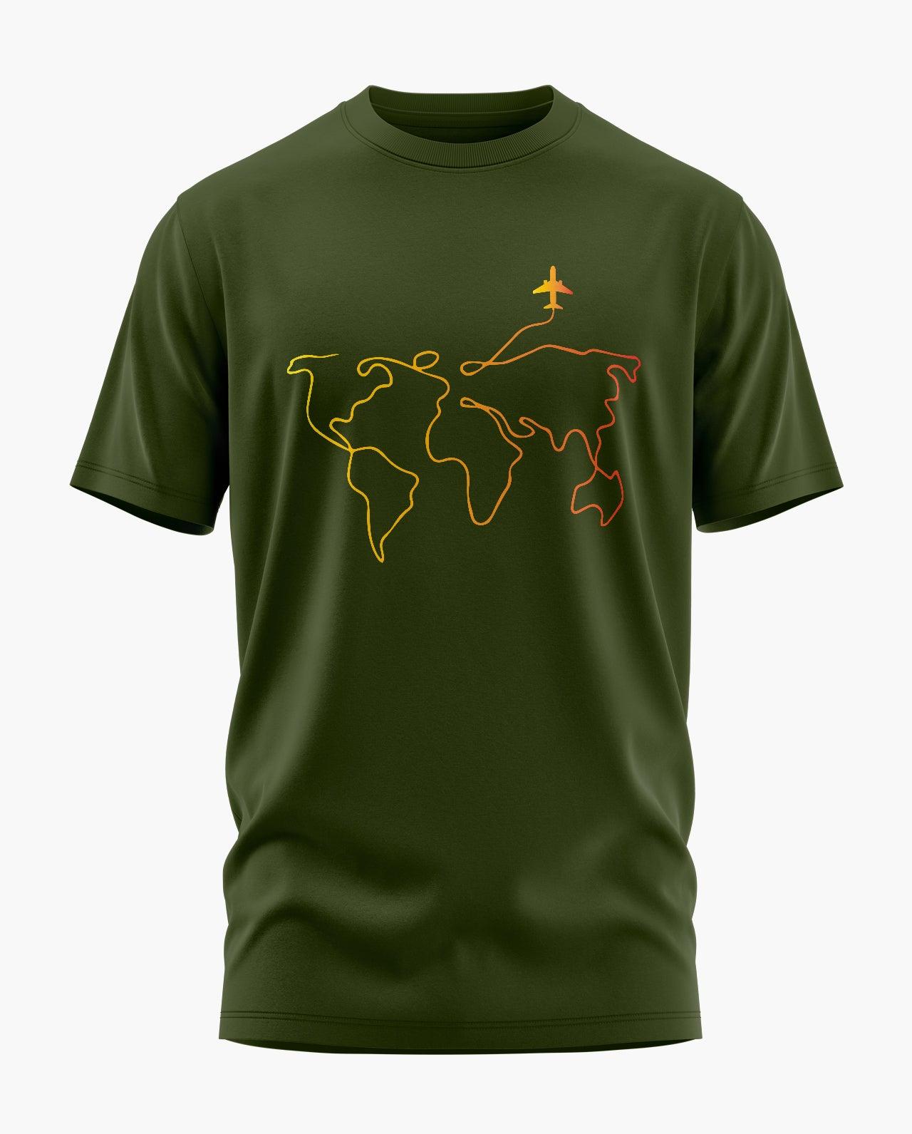 Travelling Around The Earth Signature LuxeSoft Cotton T-Shirt - CS