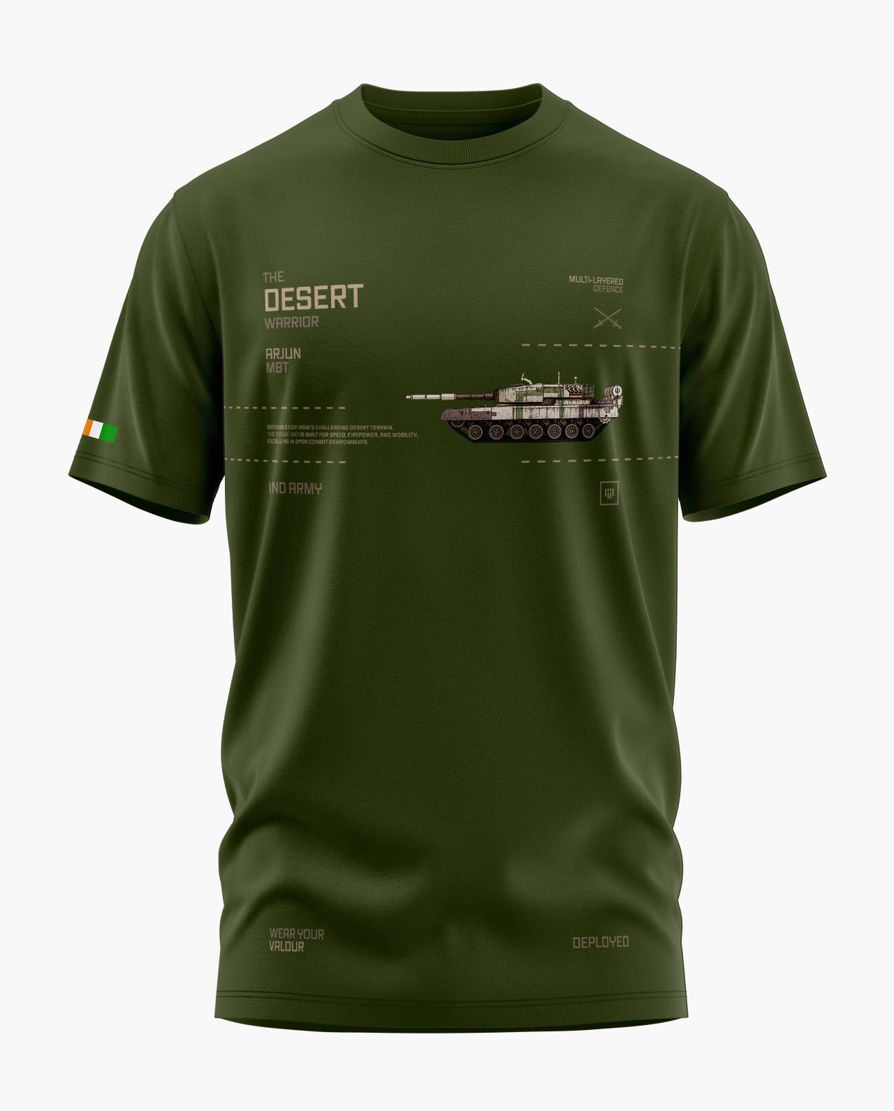ARJUN MBT-THE DESERT WARRIOR Signature LuxeSoft Cotton T-Shirt
