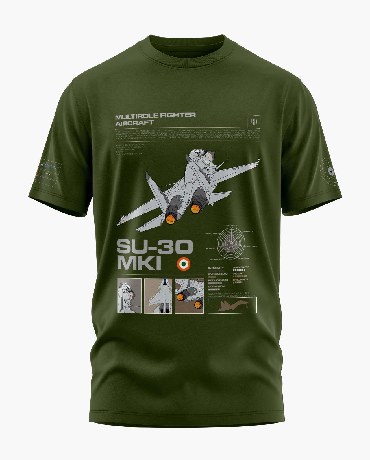 SU-30 MKI AIRBORNE ELEGANCE Signature LuxeSoft Cotton T-Shirt - CS