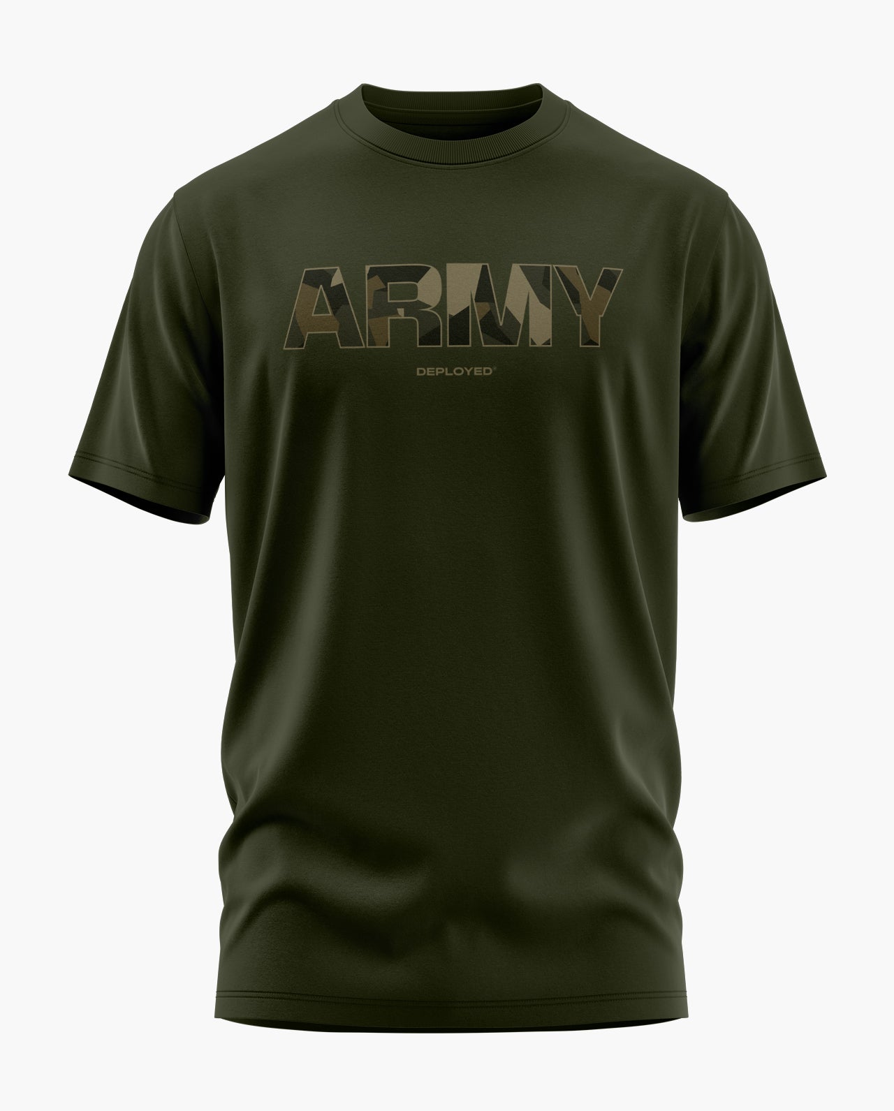 Deployed Army Division Signature LuxeSoft Cotton T-Shirt
