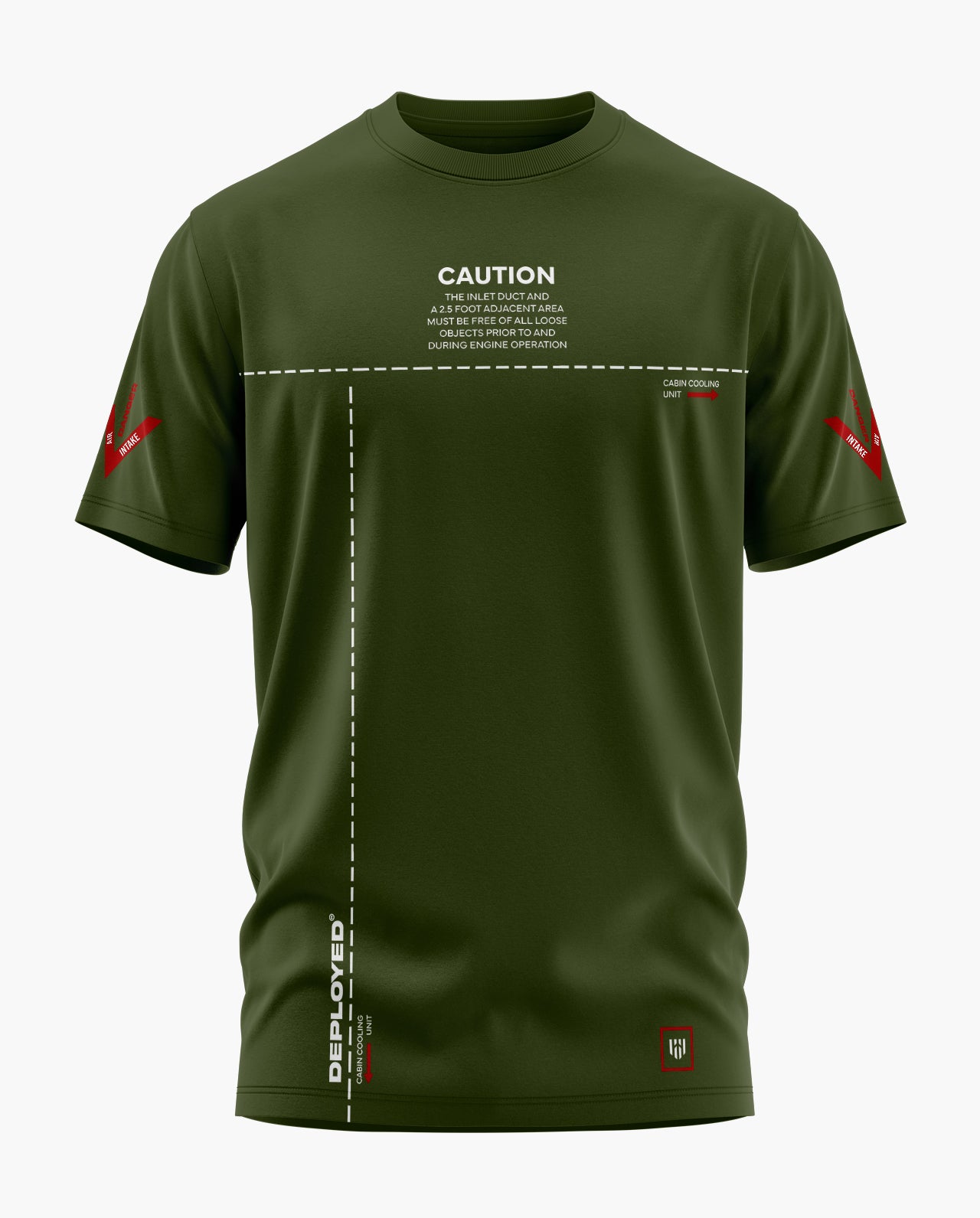 Caution Jet Intake Signature LuxeSoft Cotton T-Shirt