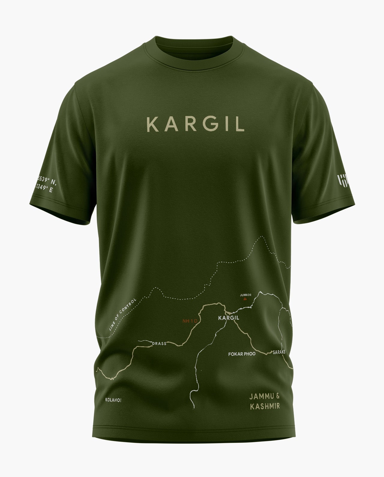 KARGIL NH 1 D MAP Signature LuxeSoft Cotton T-Shirt - CS
