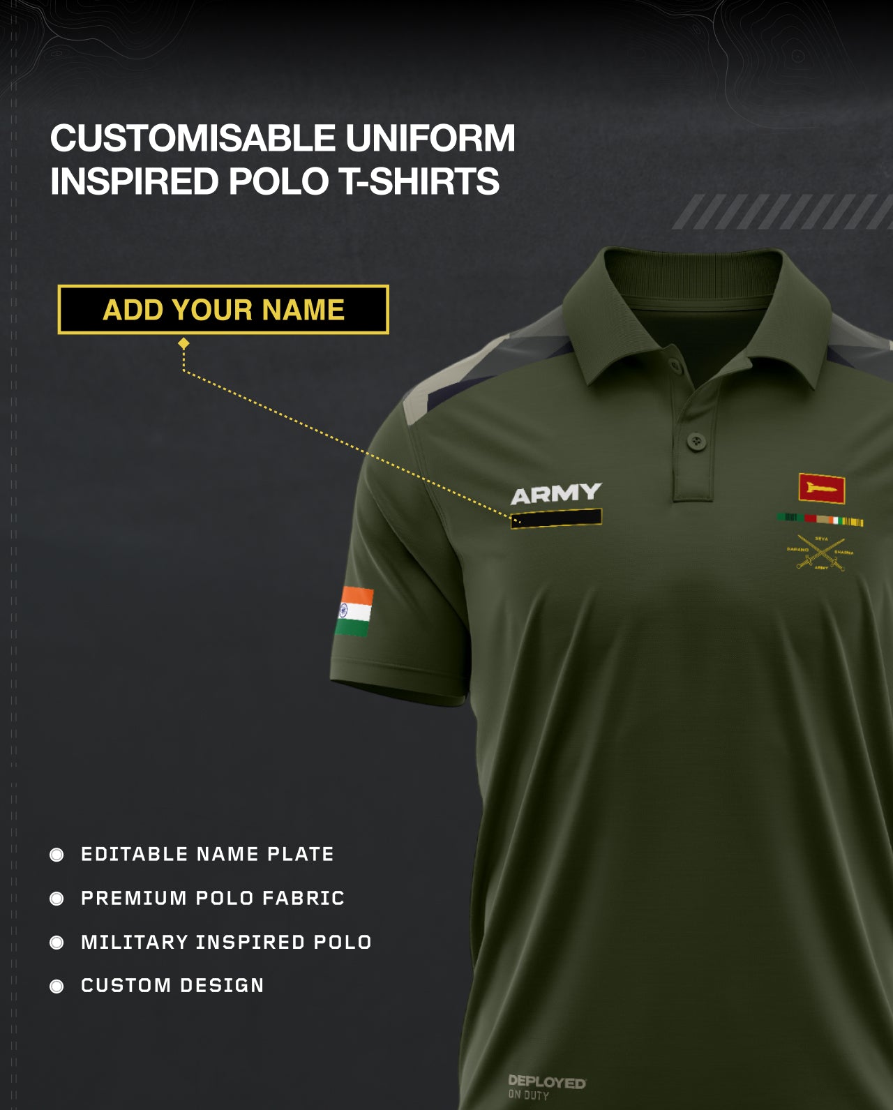Custom Army Uniform Polo T-Shirt