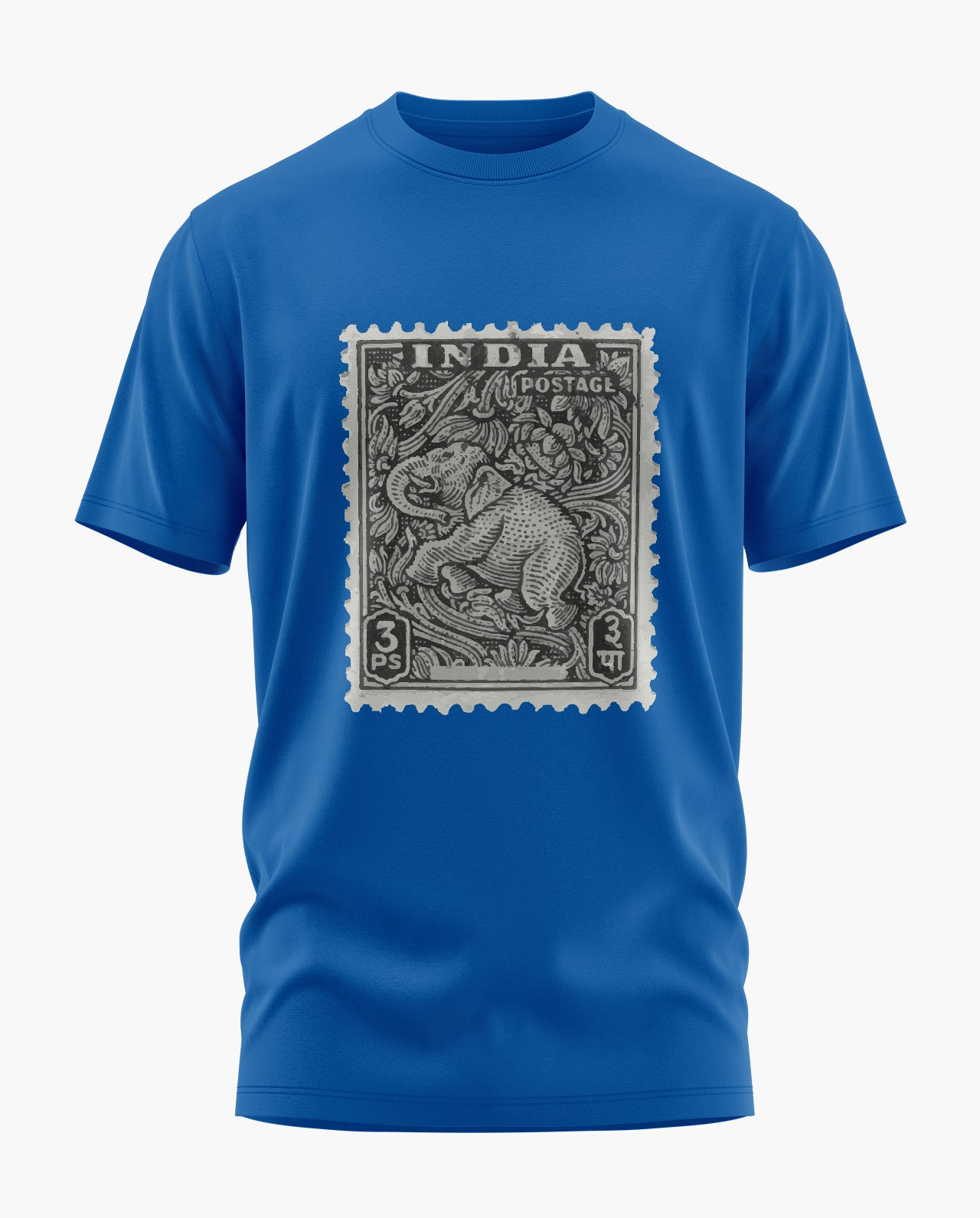 Elephant Postal Stamp Signature LuxeSoft Cotton T-Shirt