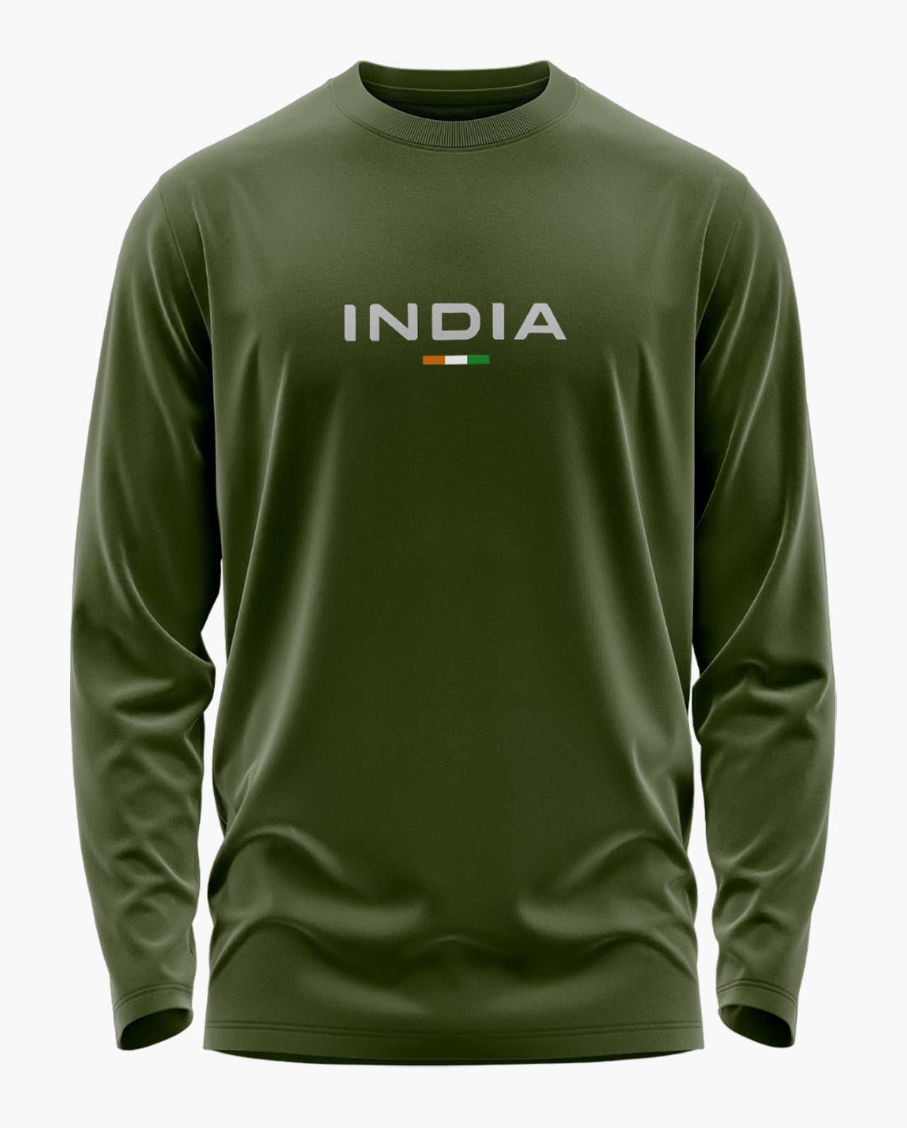 India Tricolour Signature Luxesoft Cotton Full Sleeve T-Shirt - CS
