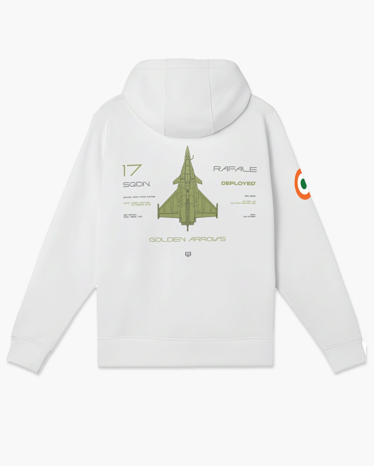Sqdn.17 Golden Arrows-Rafale Zipper Hoodie