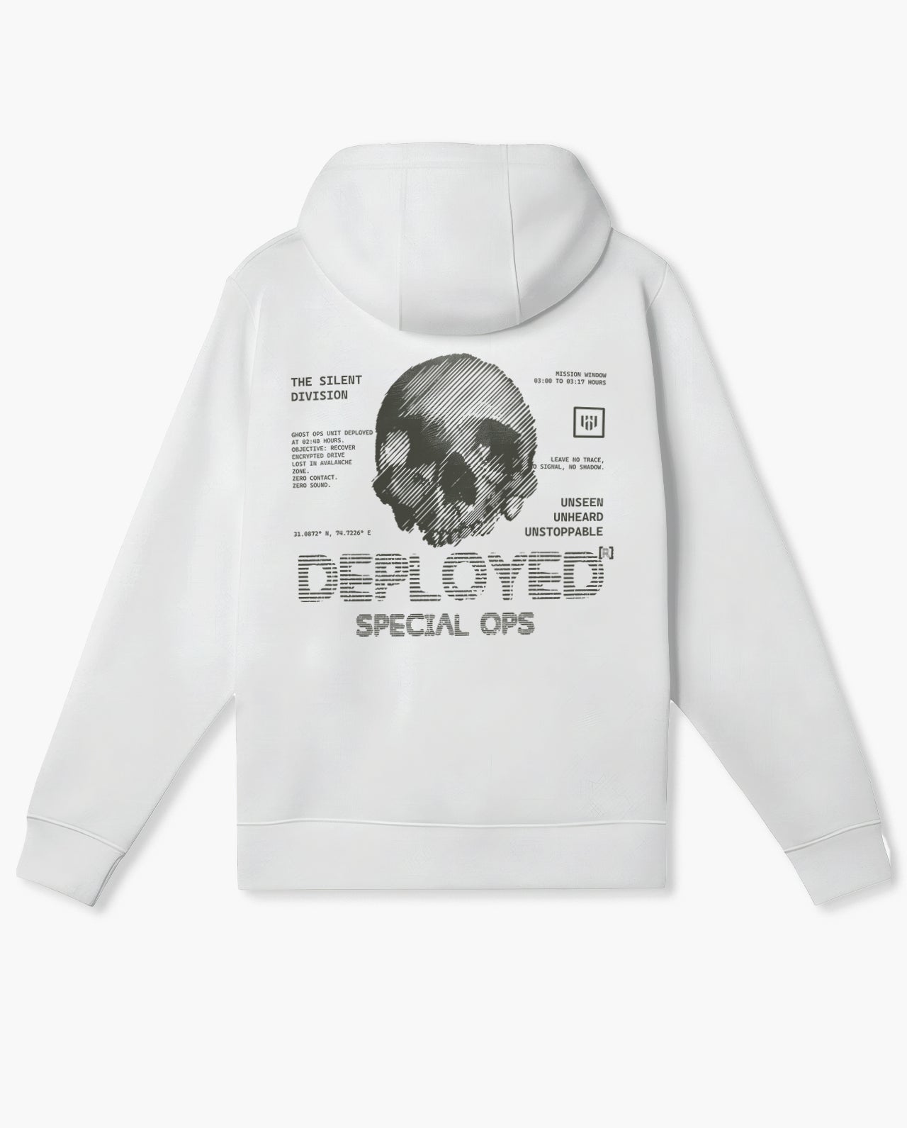 Deployed Special Ops-X Snow Soft Premium Hoodie