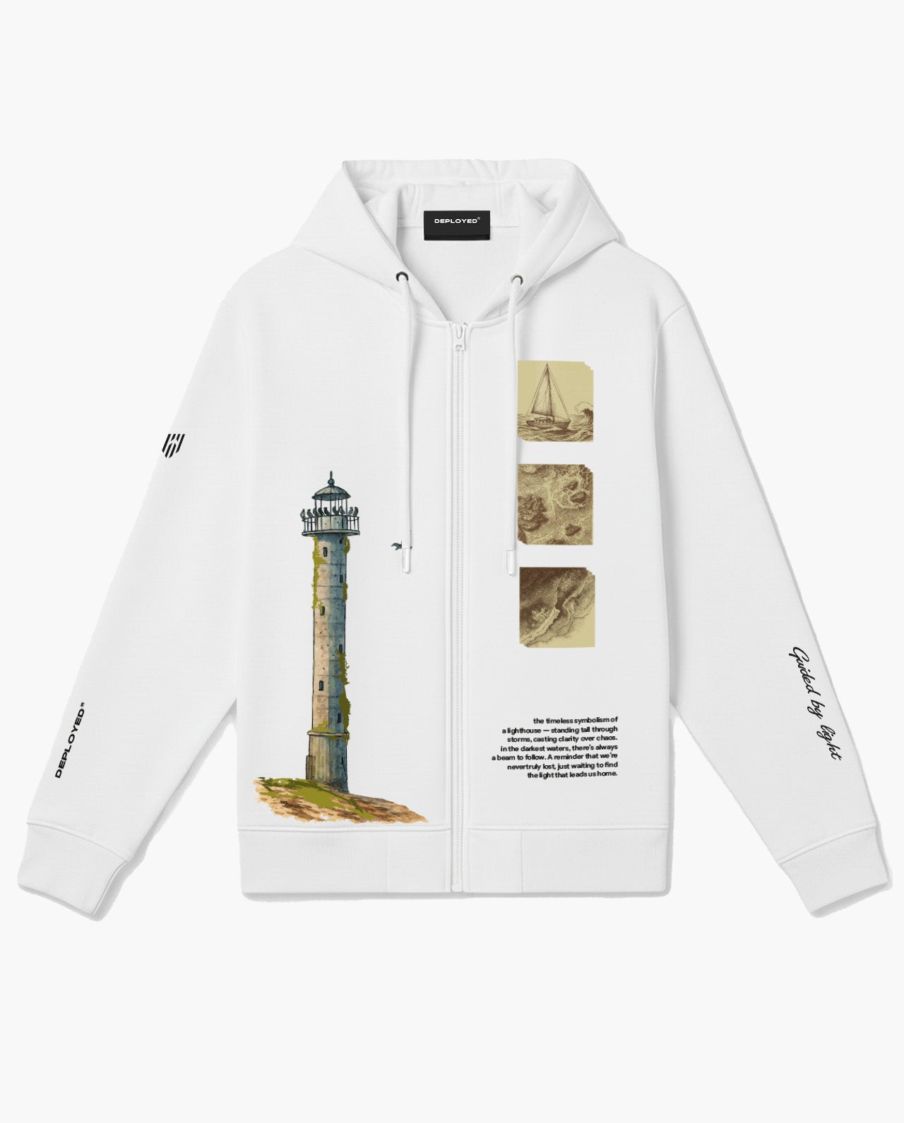 Guided By Light Zipper Hoodie