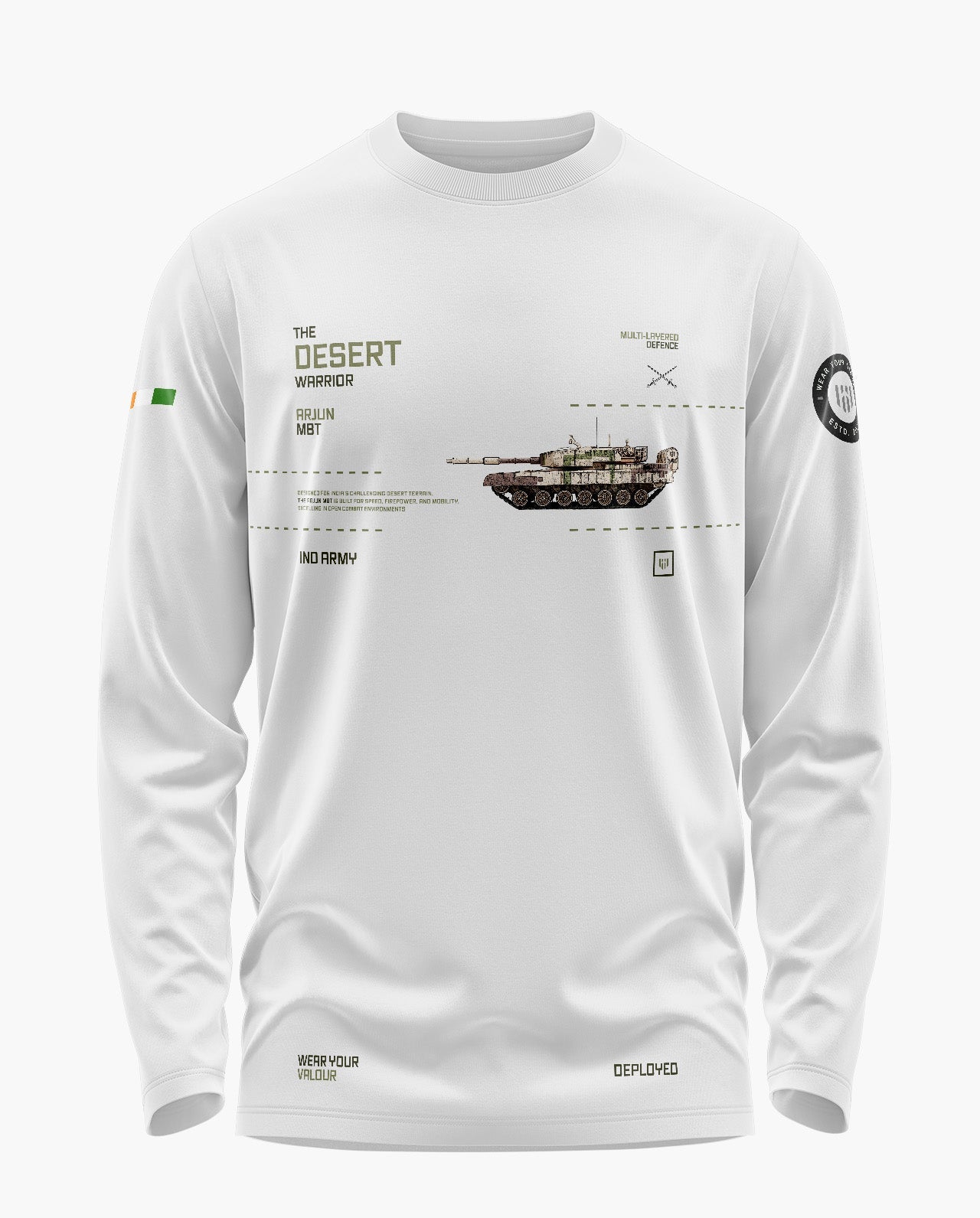 Arjun Mbt-The Desert Warrior Signature Luxesoft Cotton Full Sleeve T-Shirt - CS