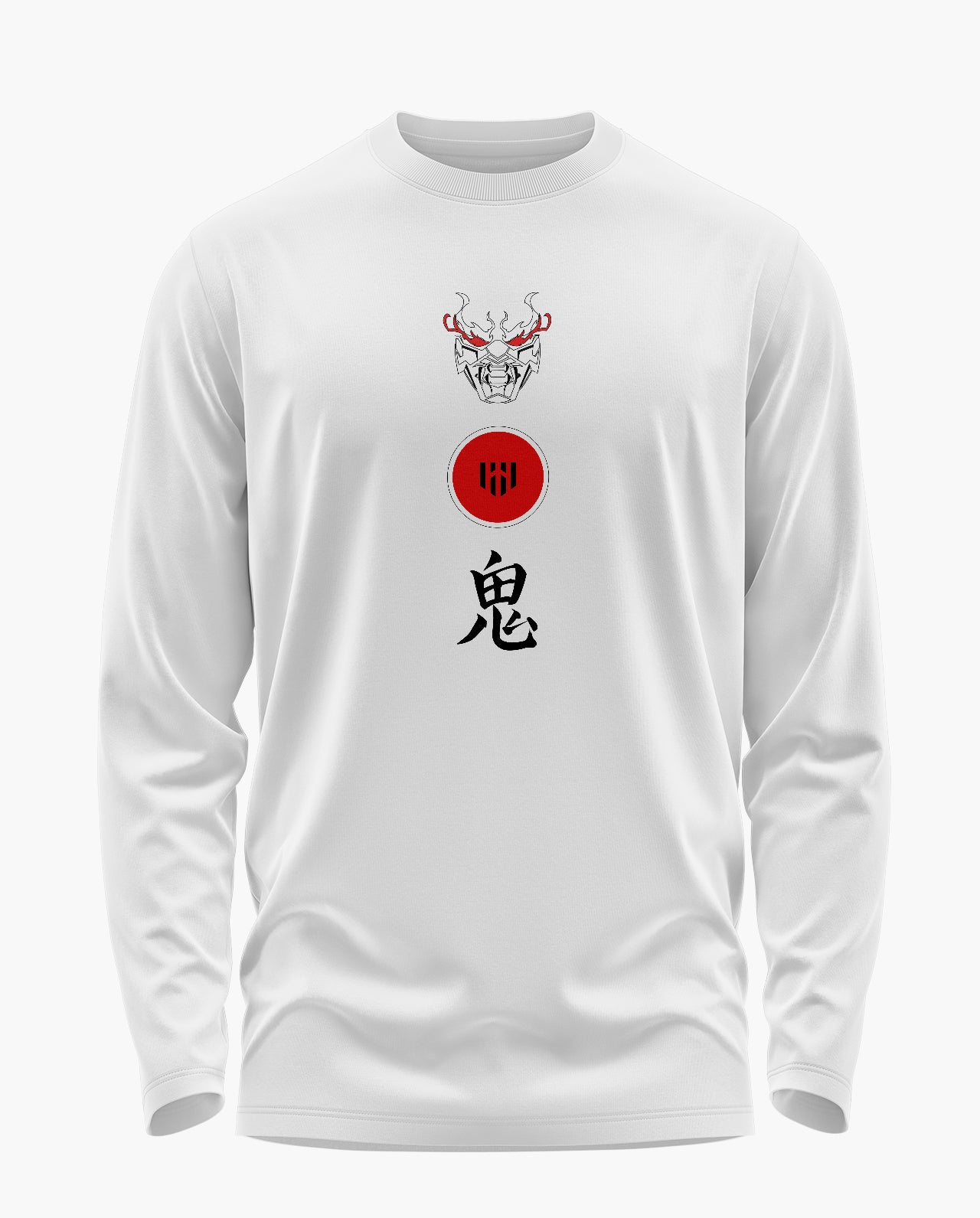 Oni Kanji Signature Luxesoft Cotton Full Sleeve T-Shirt