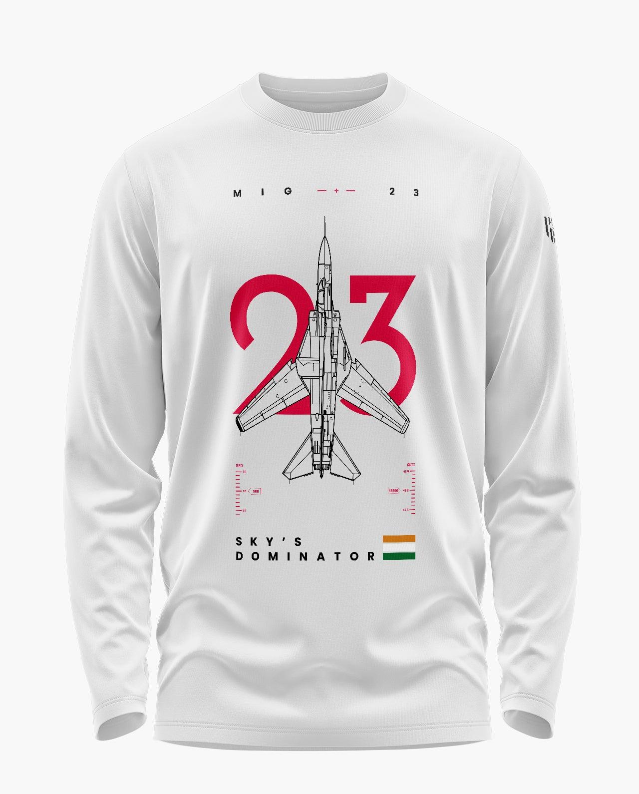 Mig-23 Signature Luxesoft Cotton Full Sleeve T-Shirt - CS