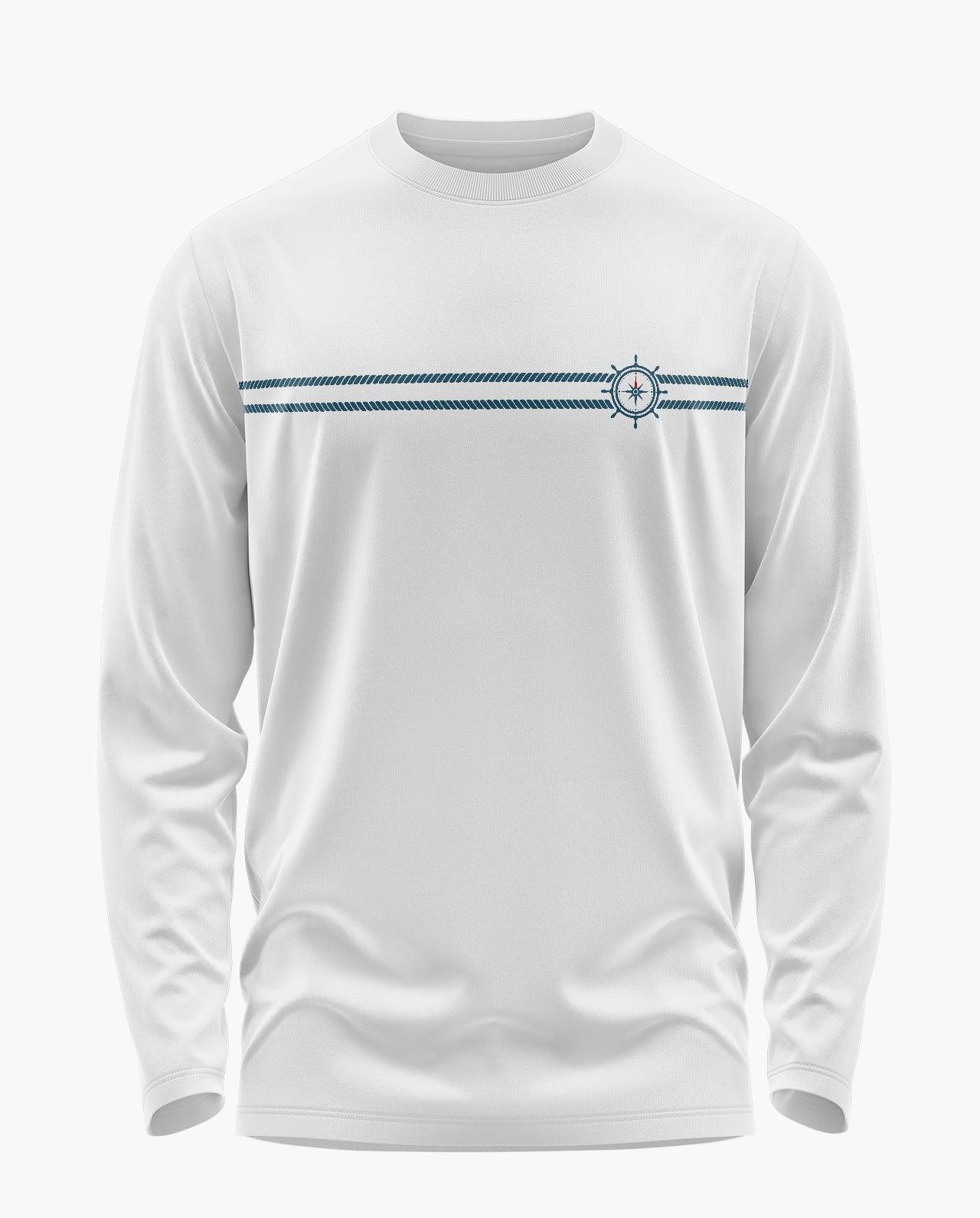 Captain Compass Signature Luxesoft Cotton Full Sleeve T-Shirt - CS
