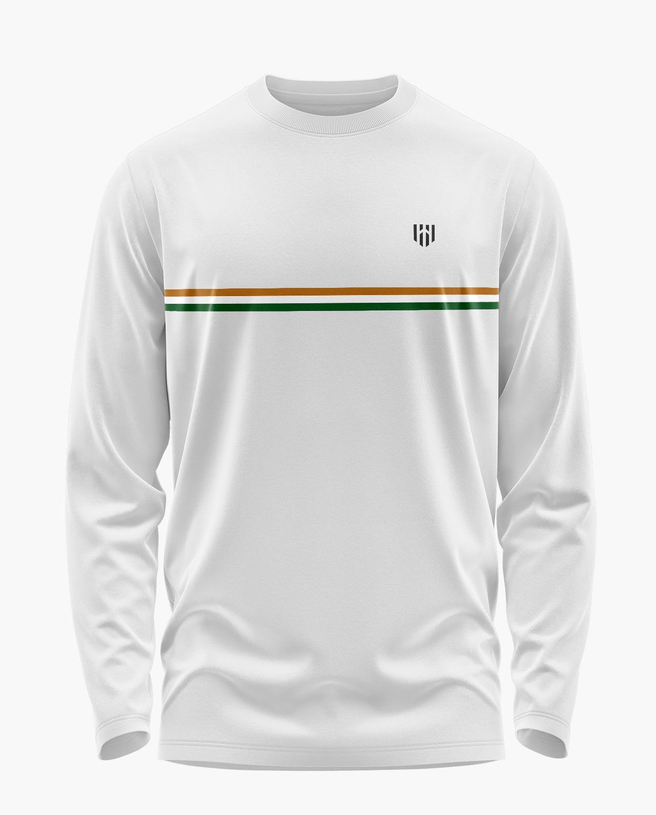 Deployed India Stripe Signature Luxesoft Cotton Full Sleeve T-Shirt - CS