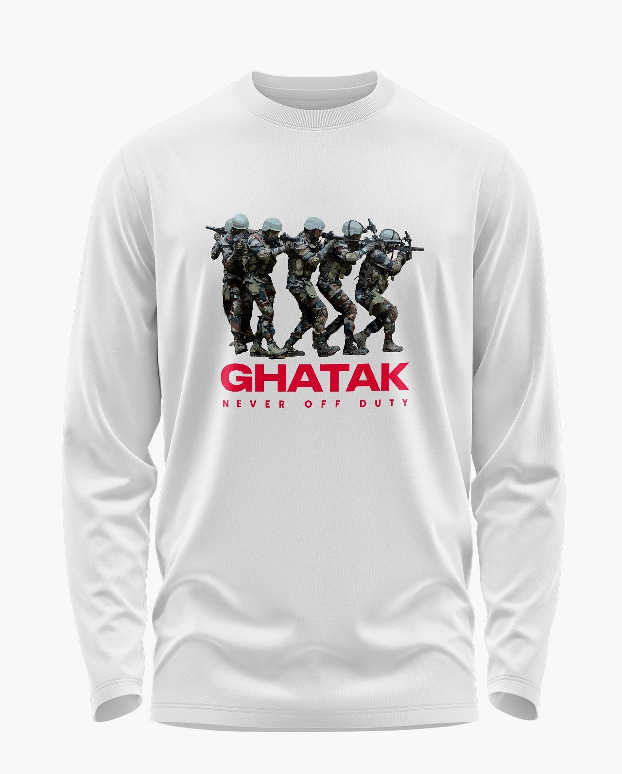 Ghatak - Never Off Duty Signature Luxesoft Cotton Full Sleeve T-Shirt - CS