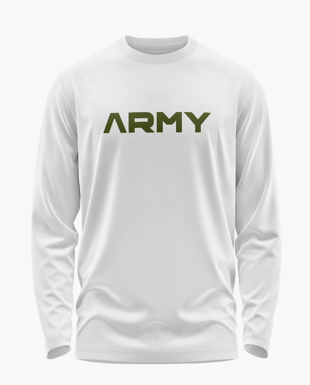 Army Pride Signature Luxesoft Cotton Full Sleeve T-Shirt - CS
