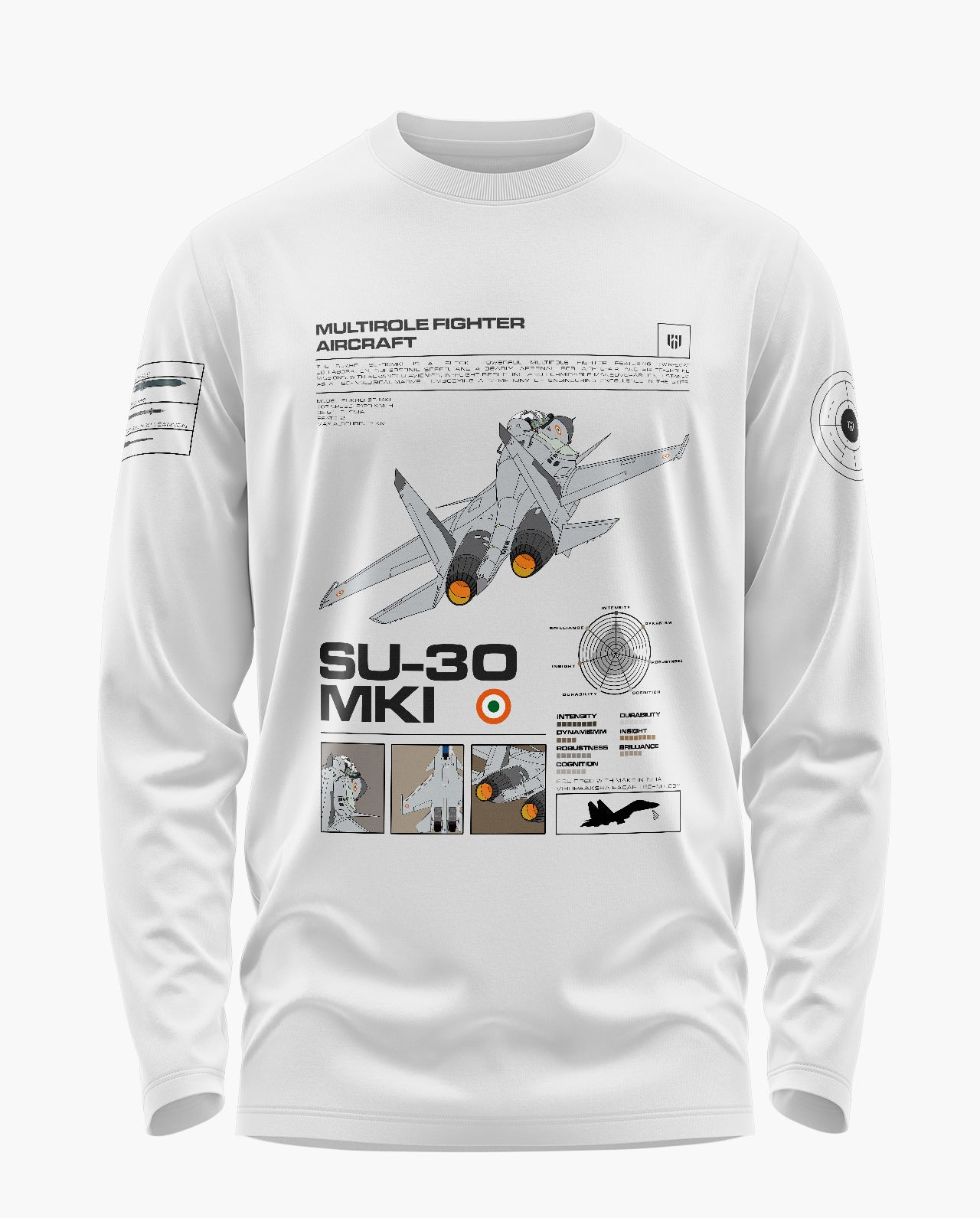 SU-30 MKI AIRBORNE ELEGANCE Full Sleeve T-Shirt - Aero Armour