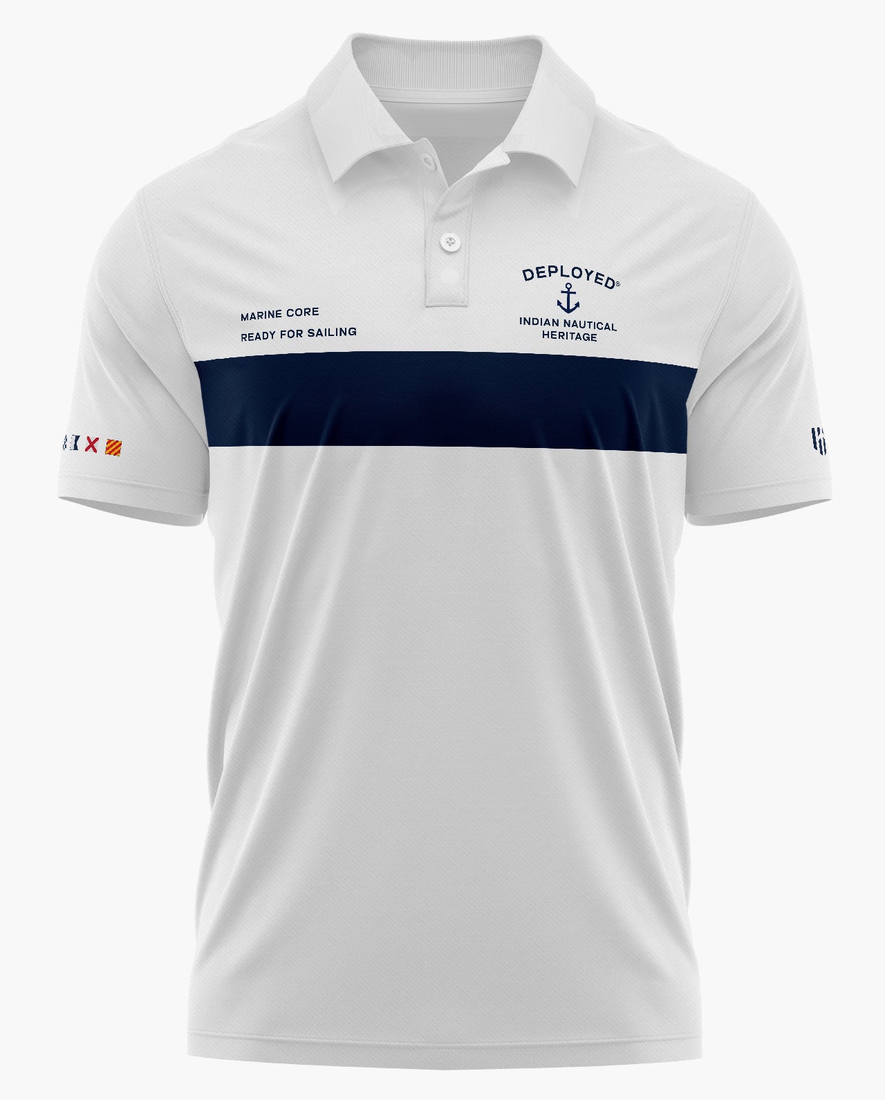 MARINE CORE Polo T-Shirt - White
