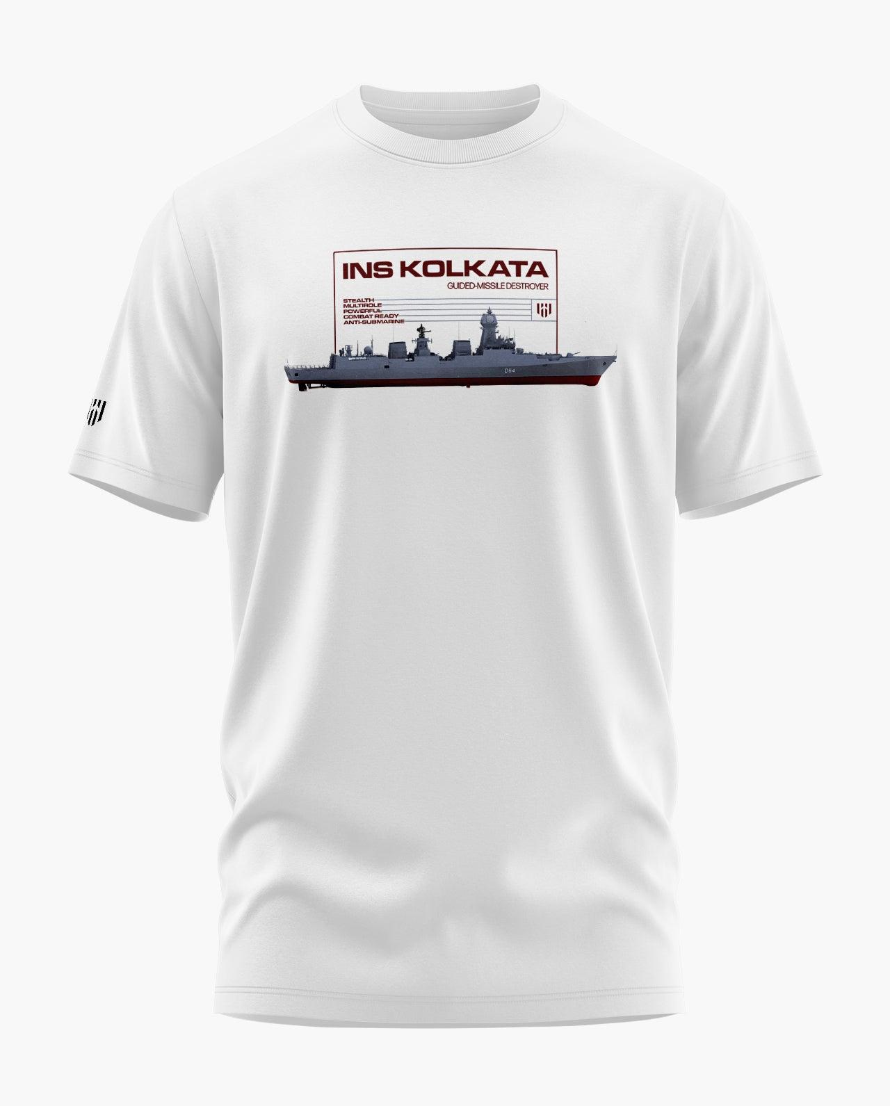 INS KOLKATA GUIDED MISSILE DESTROYER T-Shirt - Aero Armour