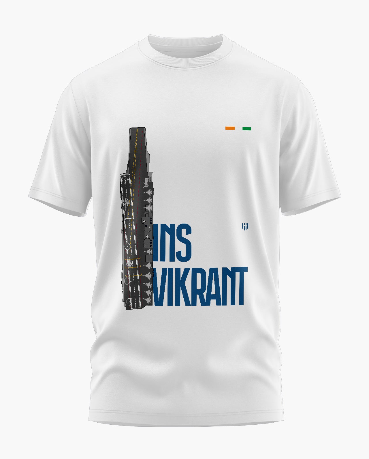 INS Vikrant Naval Signature LuxeSoft Cotton T-Shirt