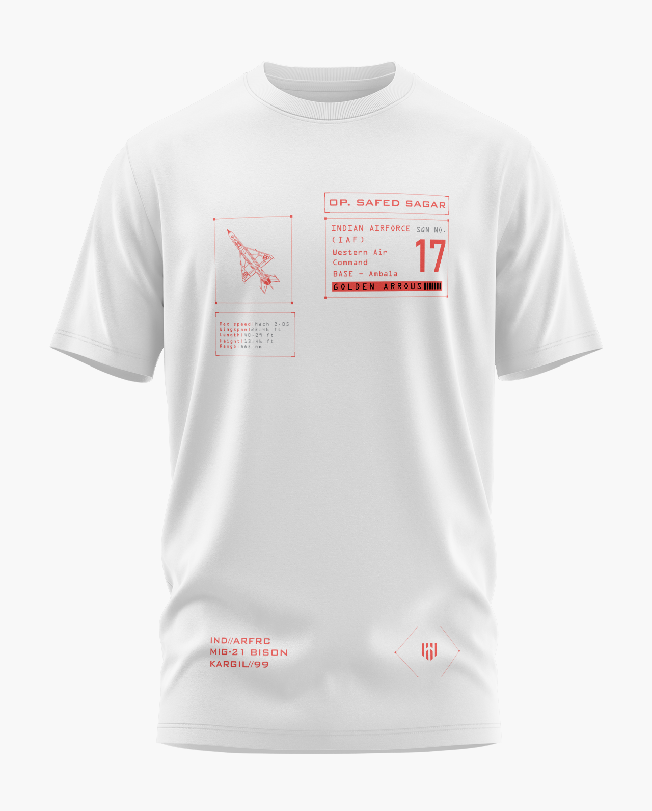 MIG 21 OP SAFED SAGAR Signature LuxeSoft Cotton T-Shirt
