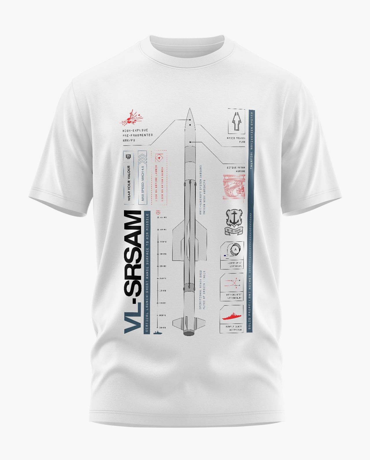 VL-SRSAM Missile Signature LuxeSoft Cotton T-Shirt - CS