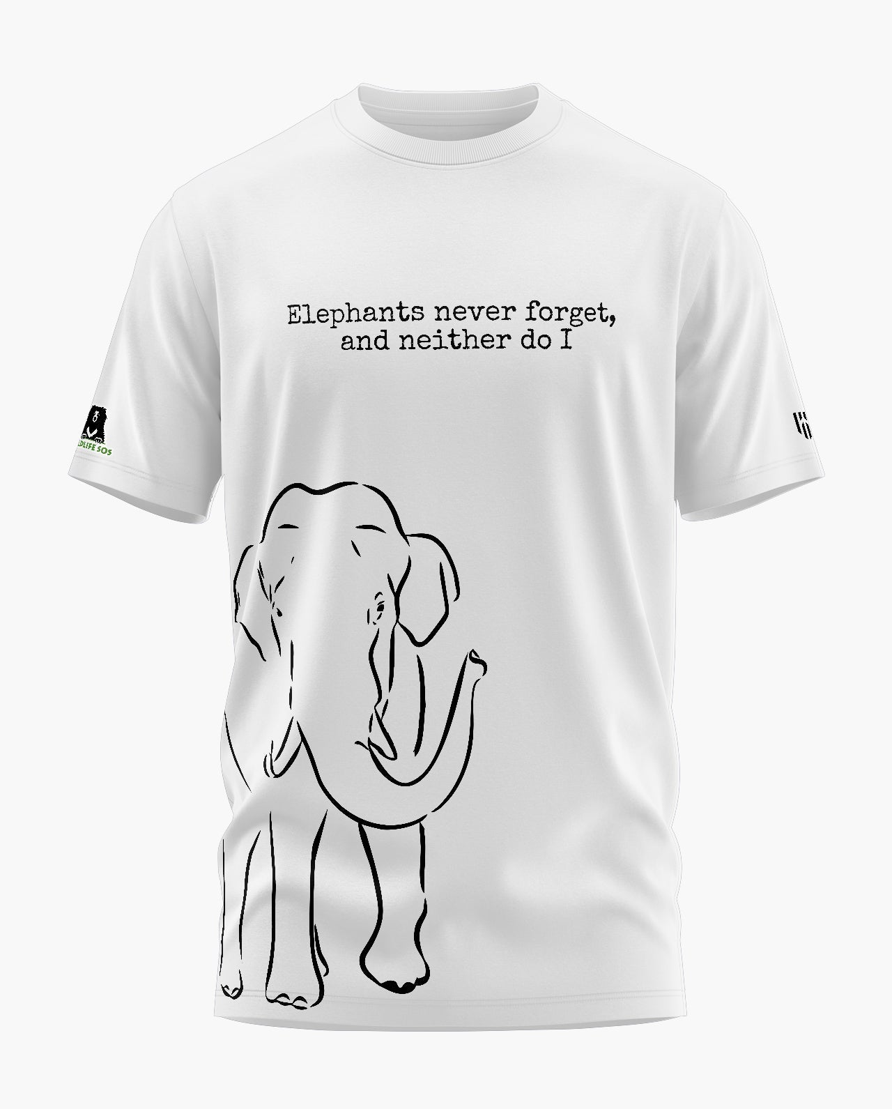 ELEPHANTS NEVER FORGET Signature LuxeSoft Cotton T-Shirt - CS