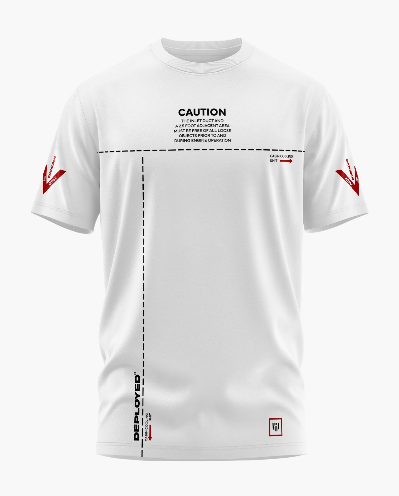 Caution Jet Intake Signature LuxeSoft Cotton T-Shirt
