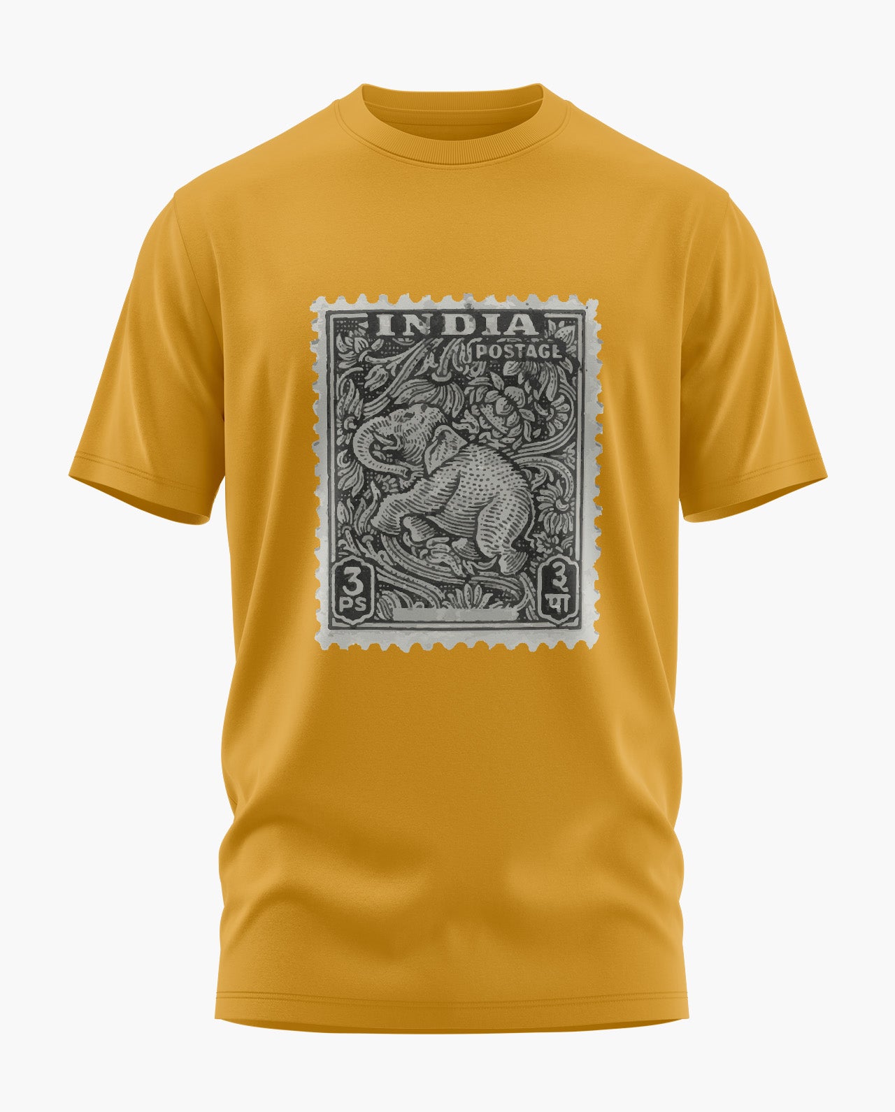Elephant Postal Stamp Signature LuxeSoft Cotton T-Shirt