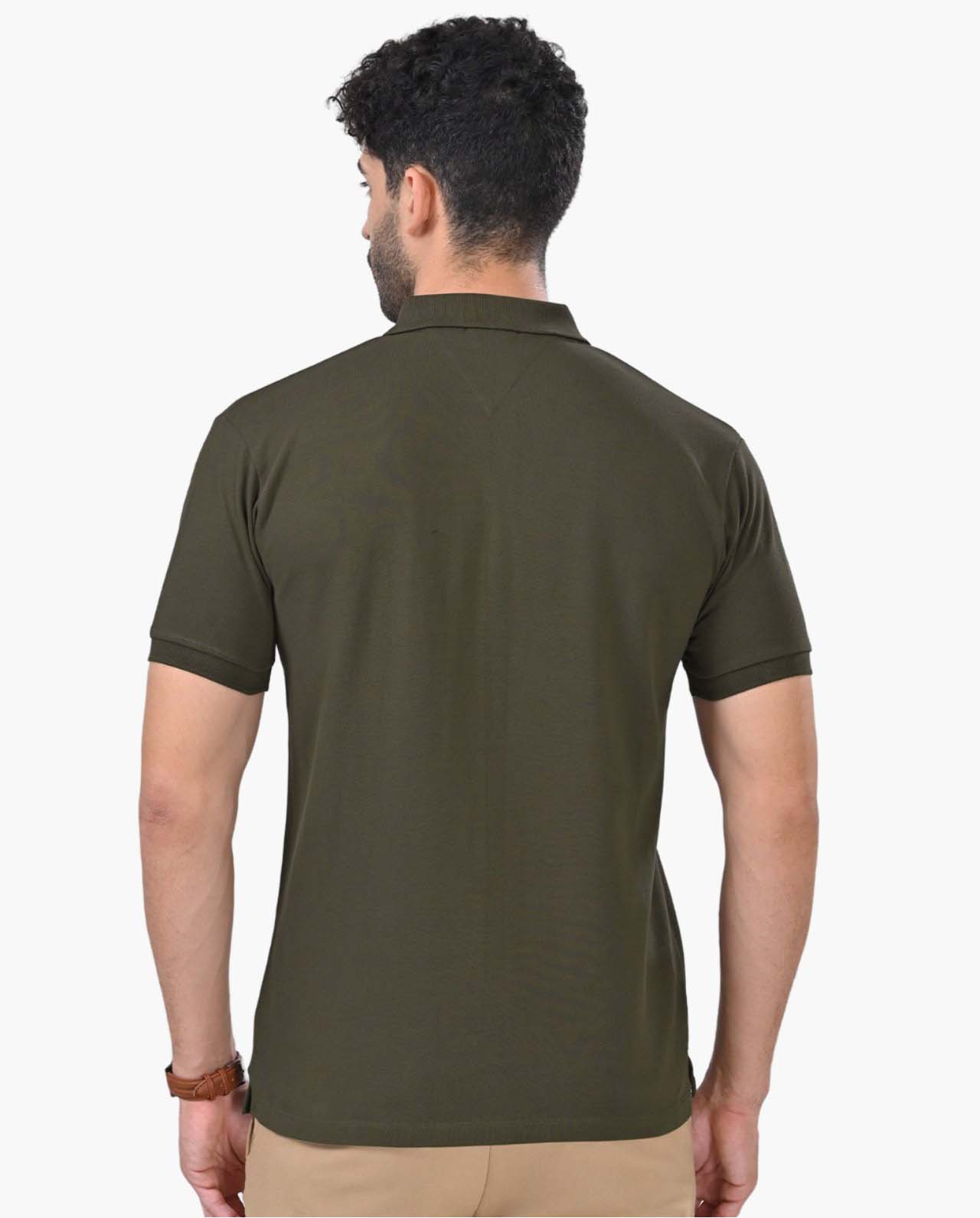 Deployed Cargo Olive Green Polo T-Shirt