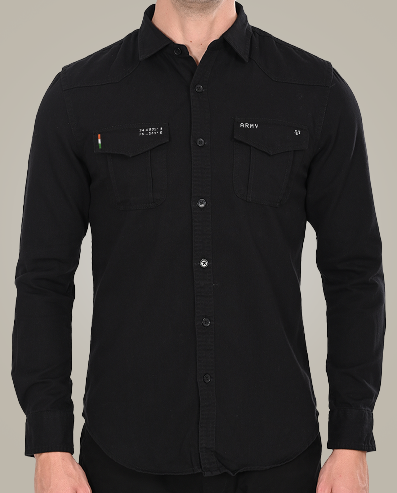Army Black Cargo Shirt