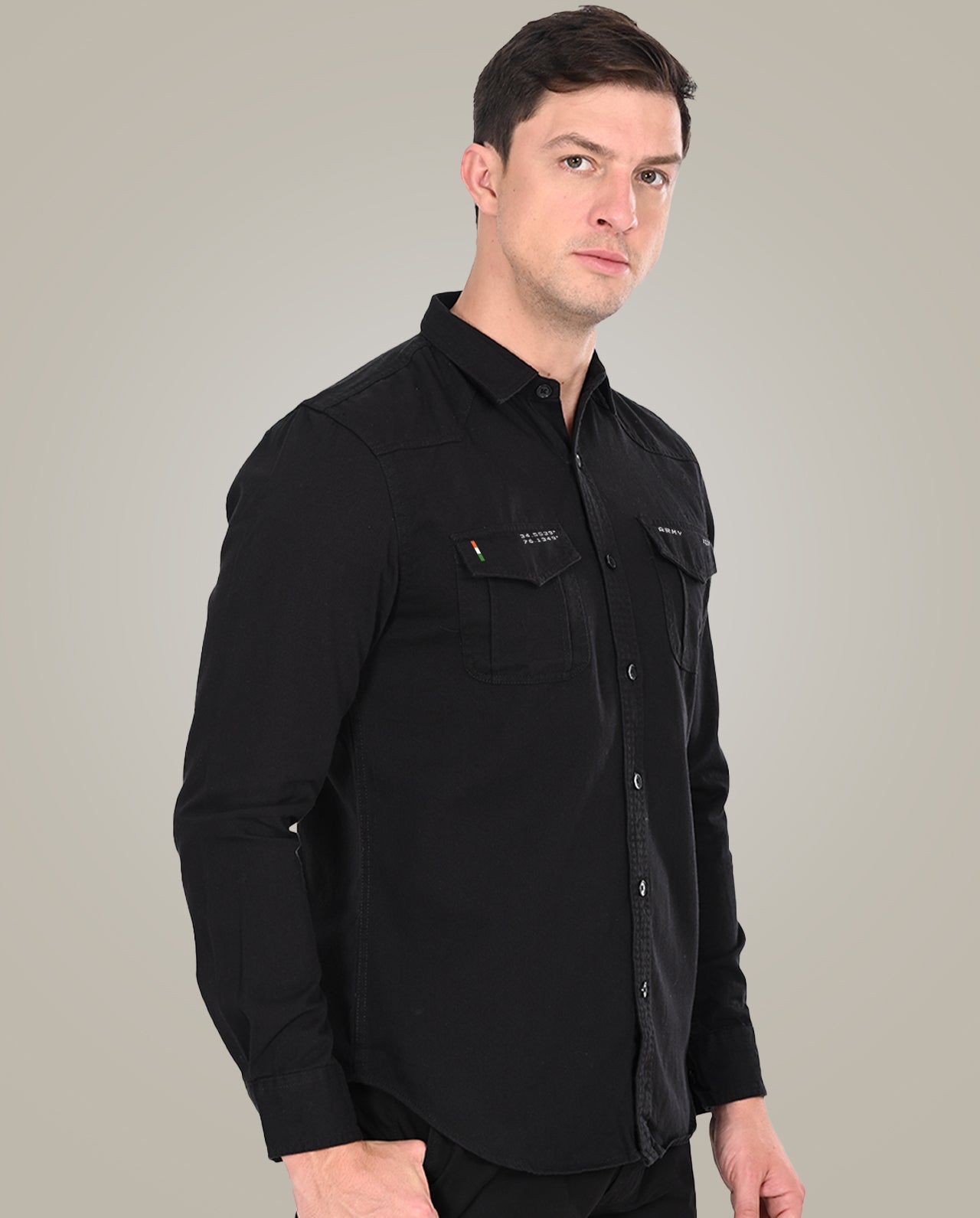 Army Black Cargo Shirt