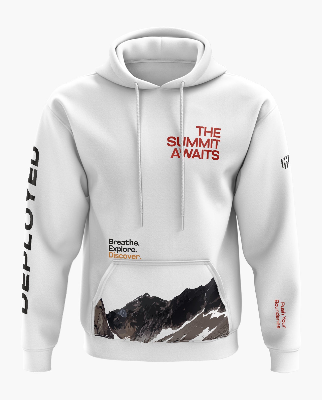 The Summit Awaits Snow Soft Premium Hoodie