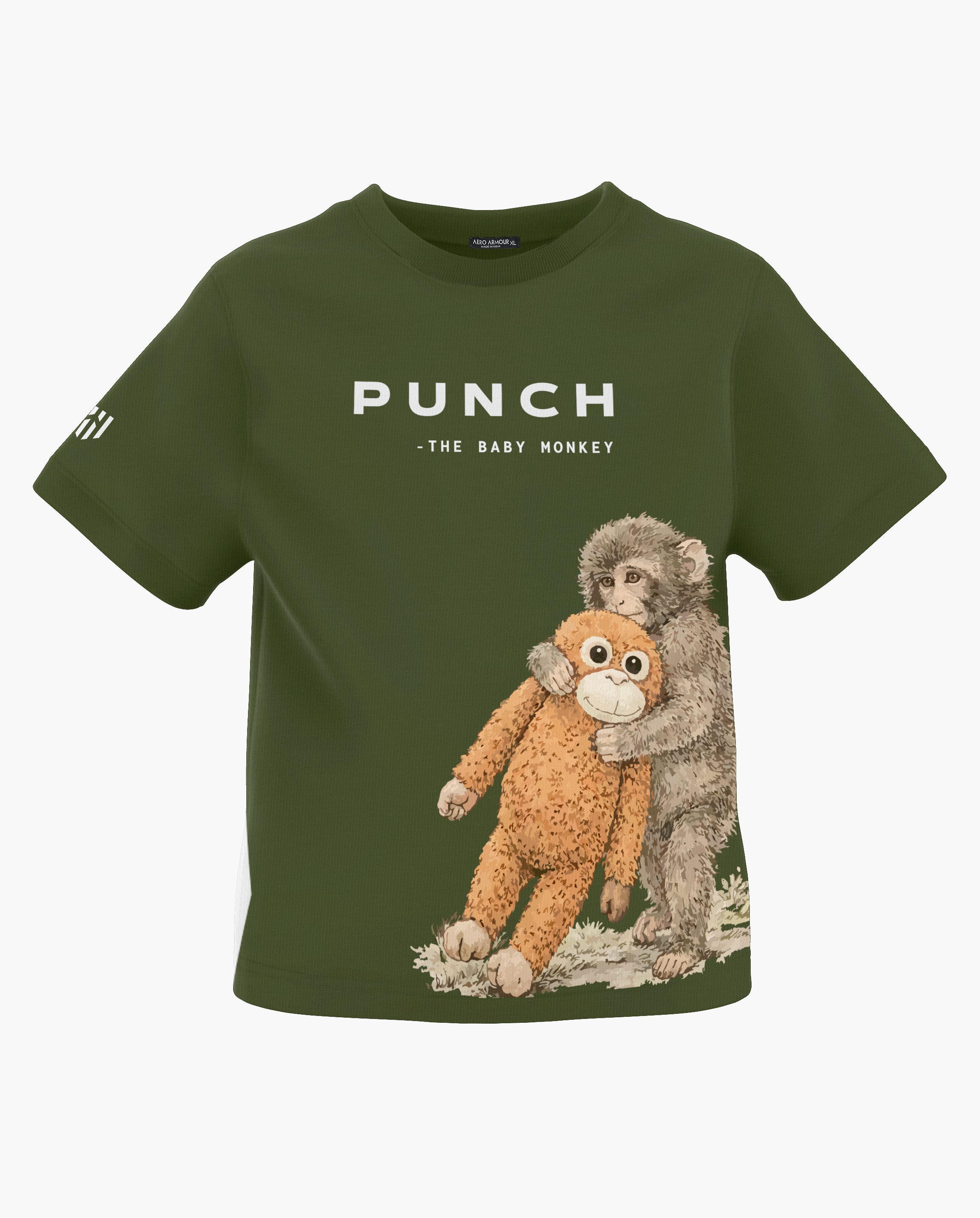 Punch The Baby Monkey Kids T-Shirt