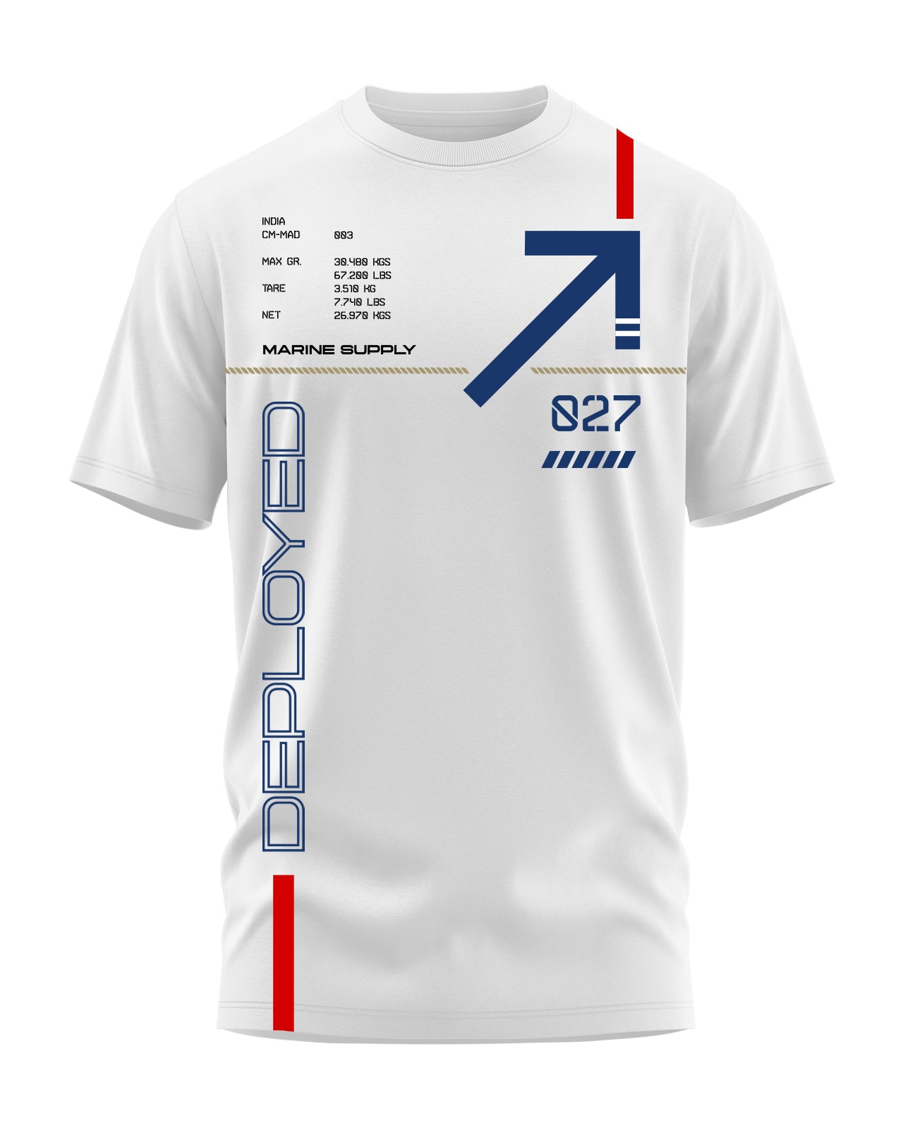 Marine 027 Signature LuxeSoft Cotton T-Shirt - White