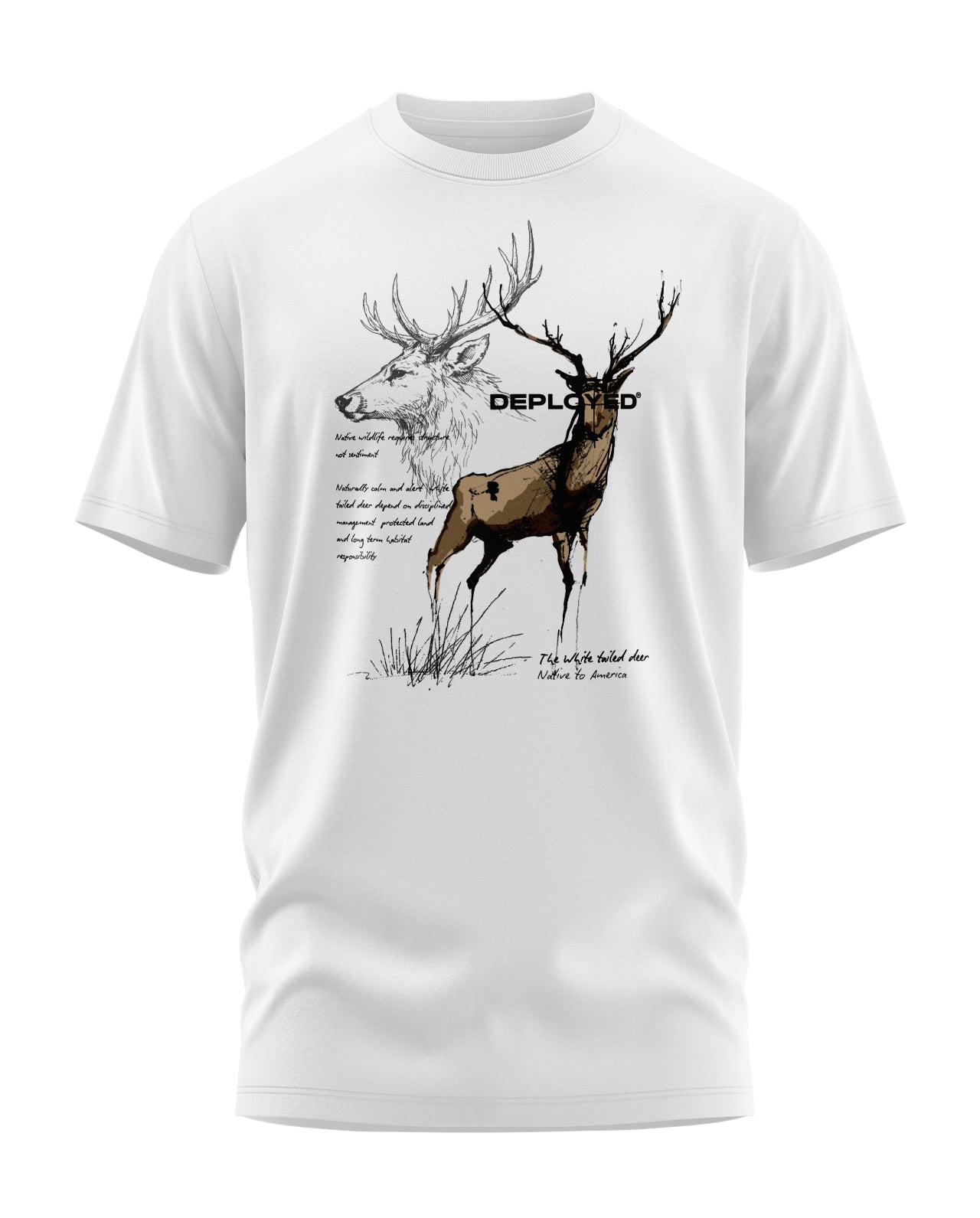 Deployed Stag Signature LuxeSoft Cotton T-Shirt