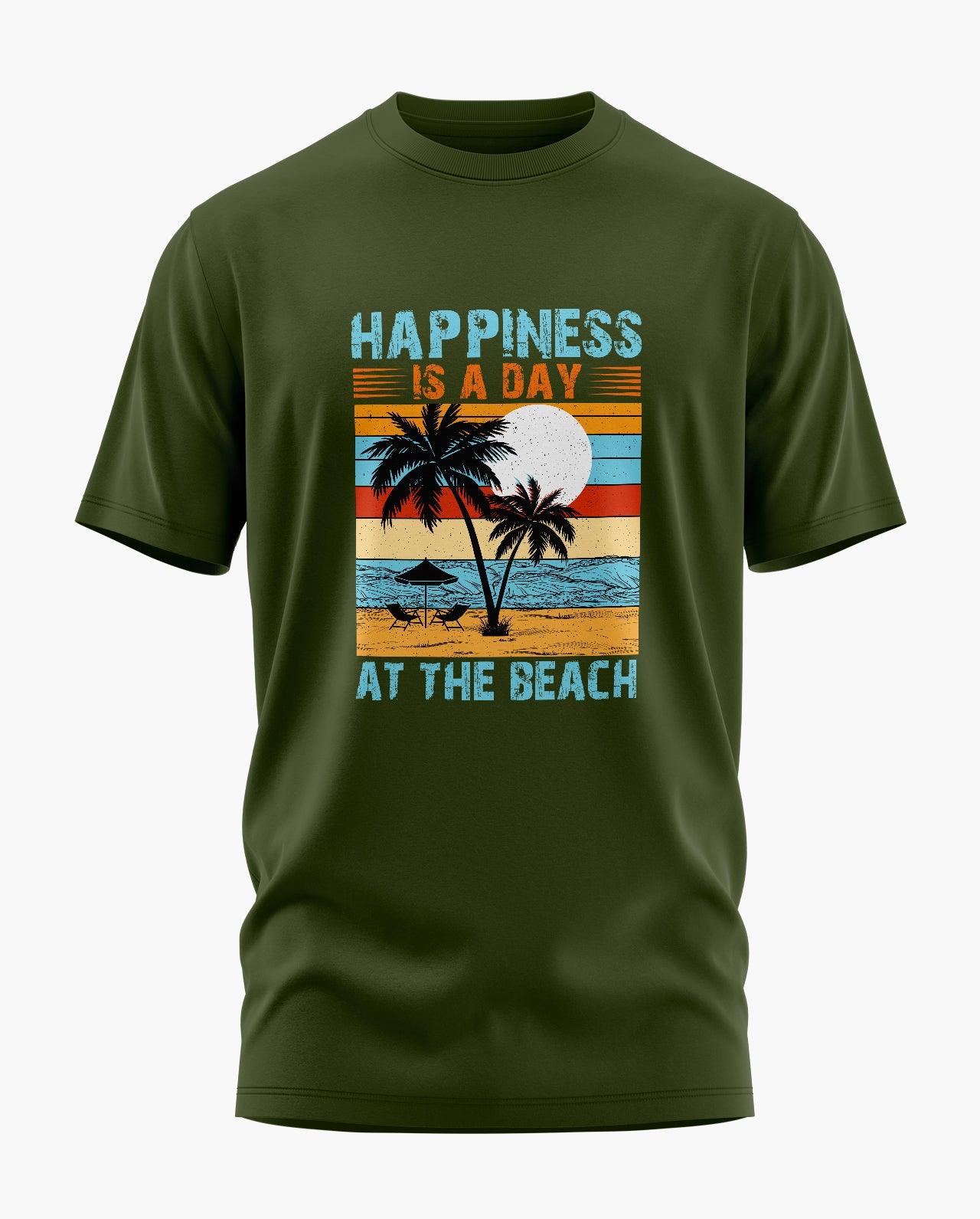 Happiness at Beach T-Shirt - Aero Armour