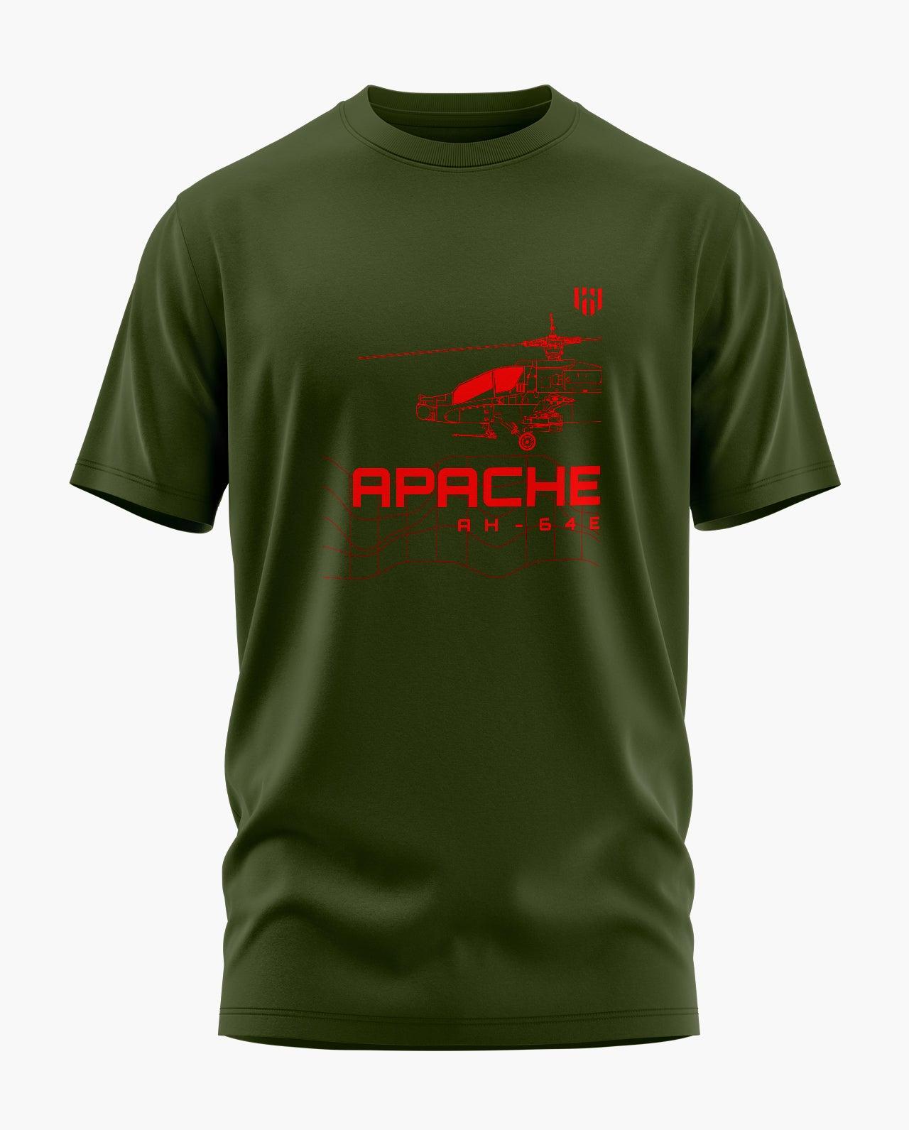 Apache AH-64E Blueprint T-Shirt - Aero Armour