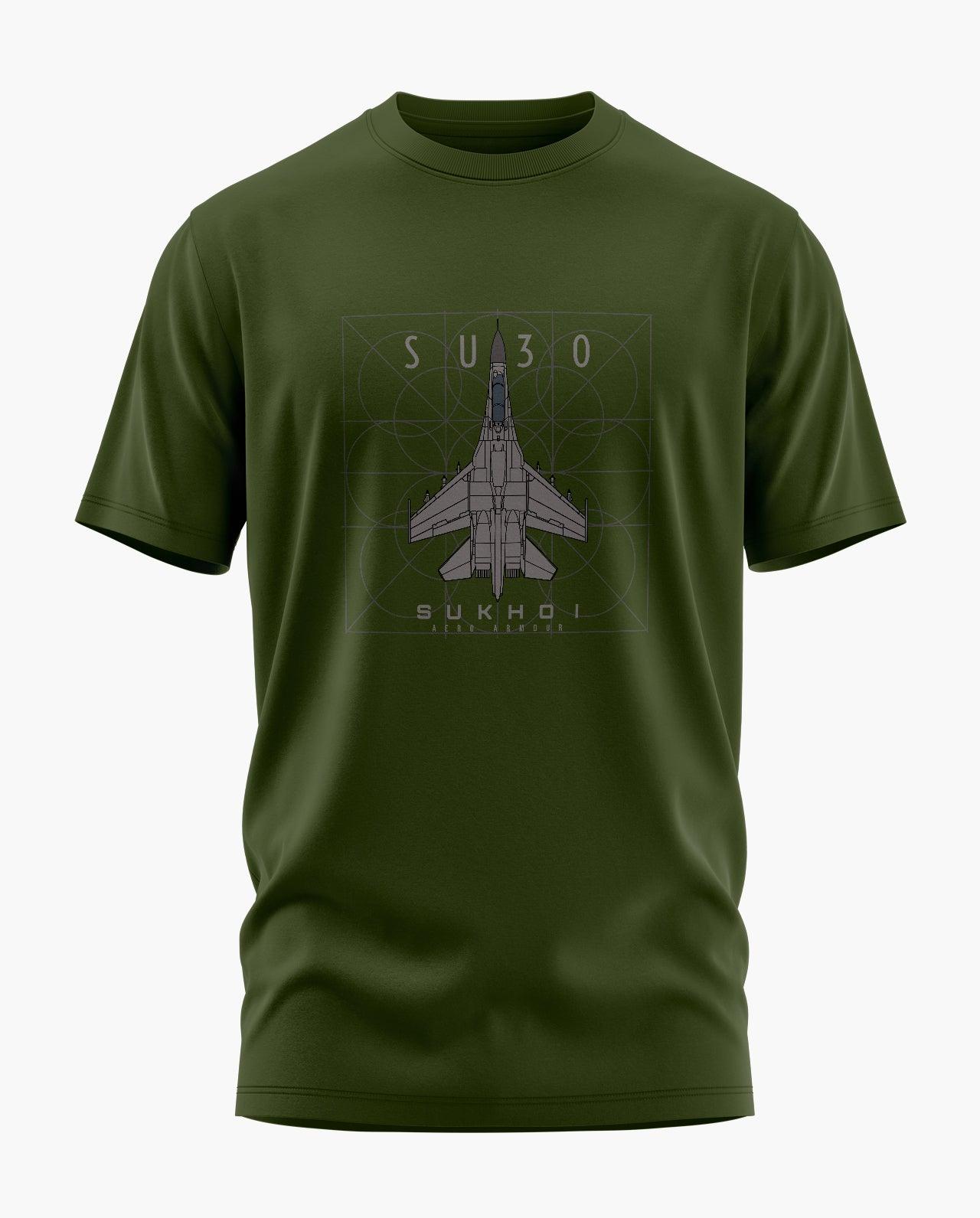 Sukhoi Su-30 Blueprint T-Shirt - Aero Armour