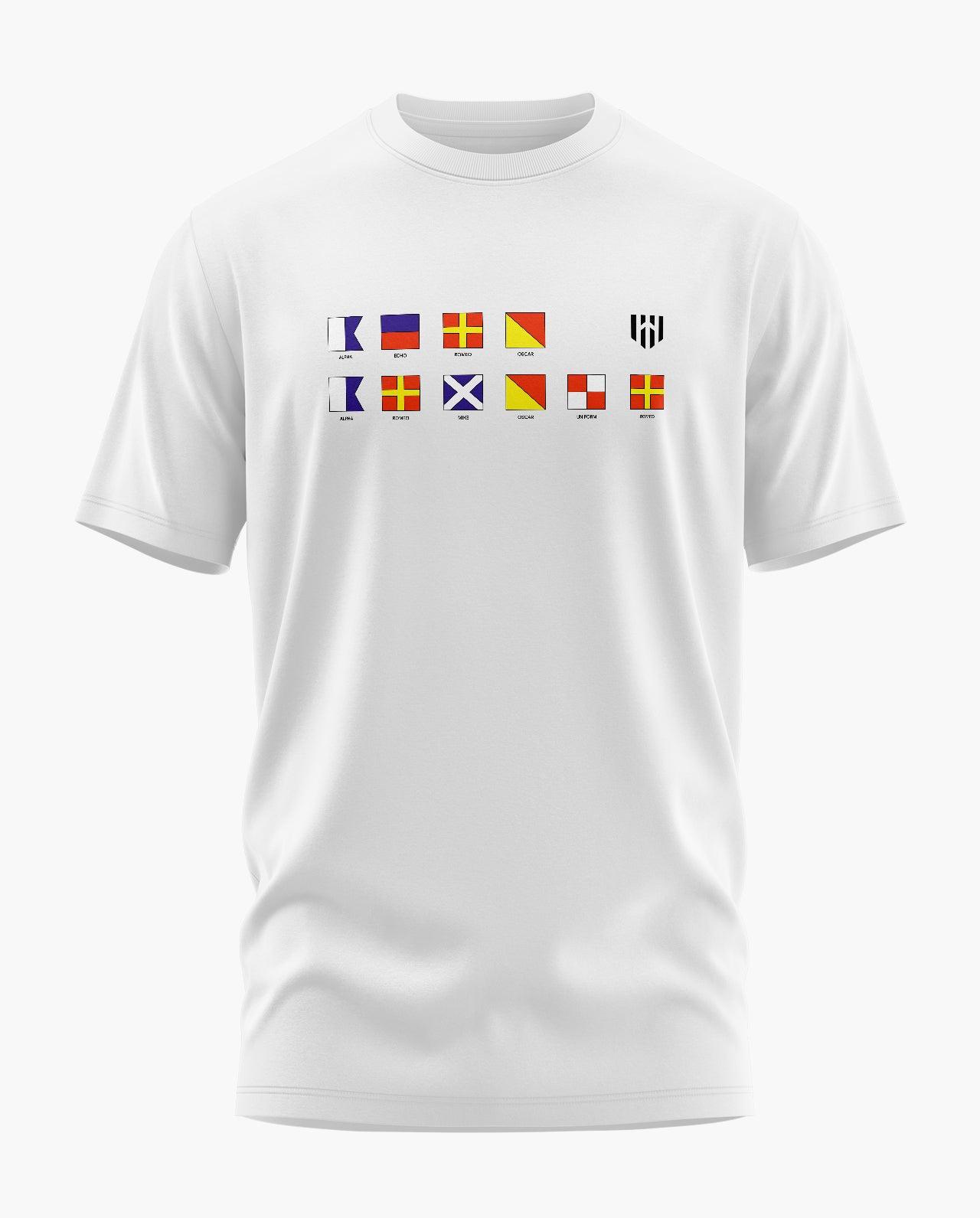 Nautical Alphabets T-Shirt - Aero Armour