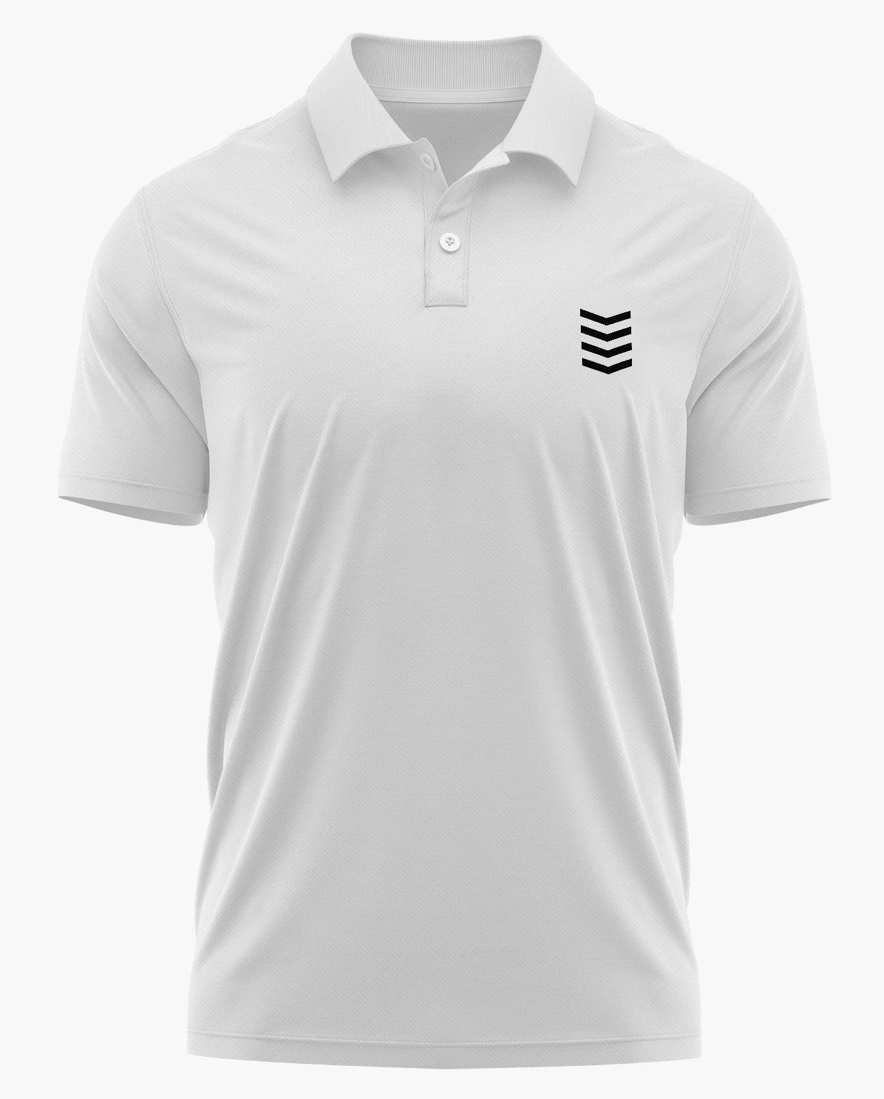 Chevron White Polo T-Shirt - Aero Armour