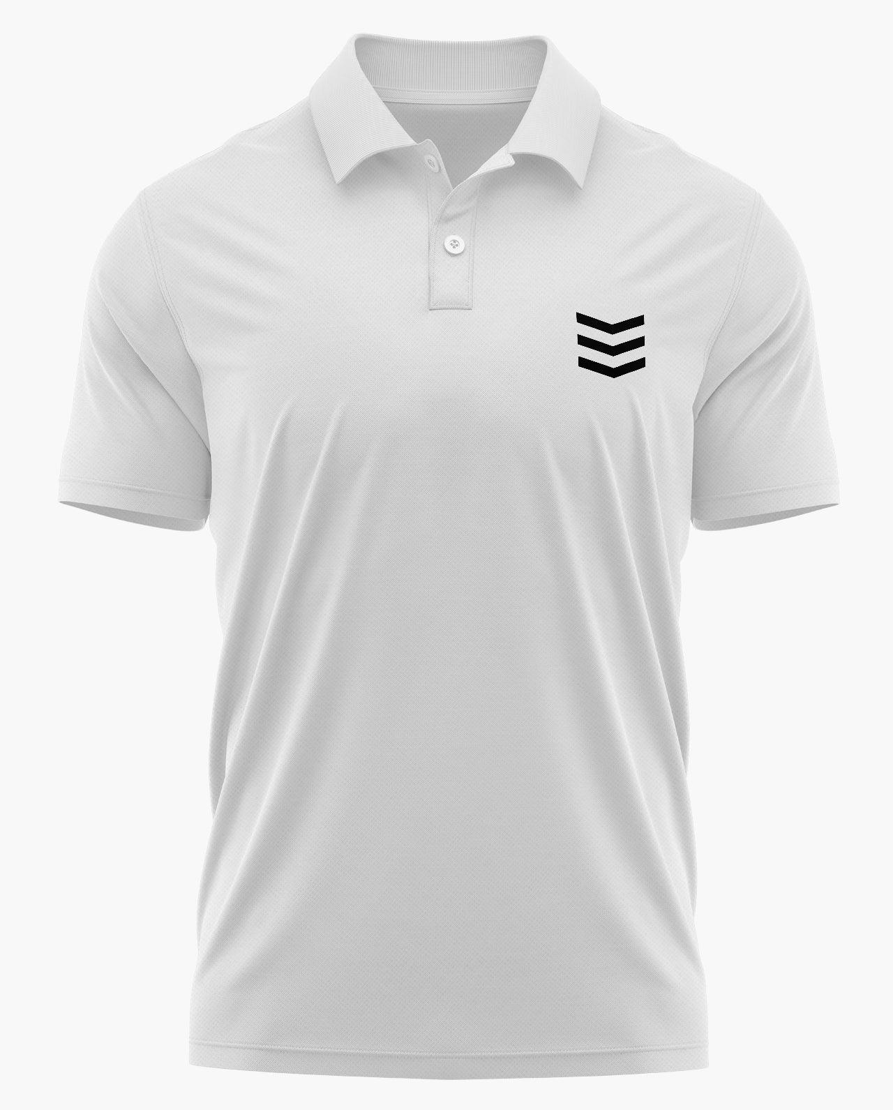 Chevron White Polo T-Shirt - Aero Armour