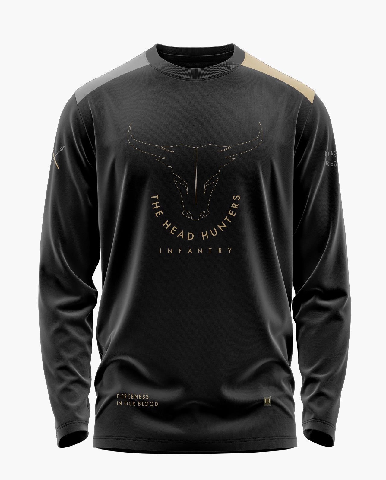 THE HEAD HUNTERS-NAGA REGT. Signature Luxesoft Cotton Full Sleeve T-Shirt