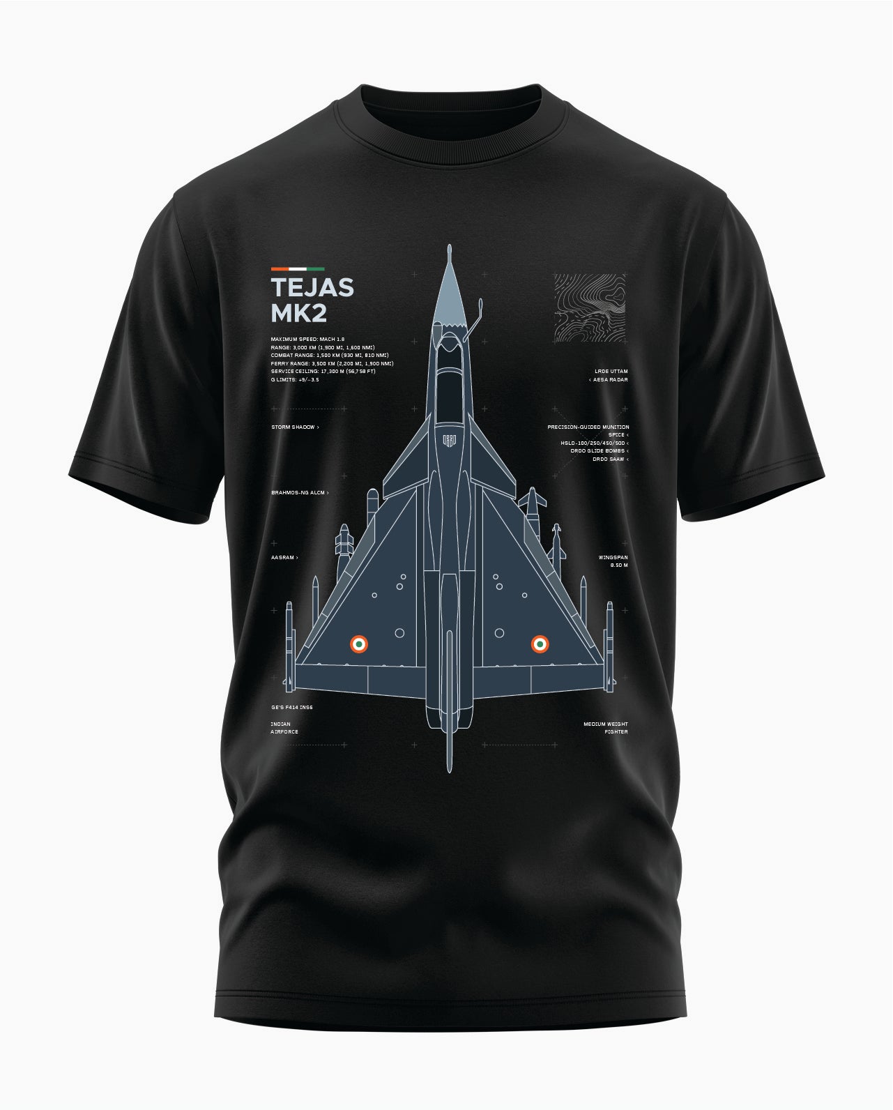 Deployed Tejas MK2 Force Signature LuxeSoft Cotton T-Shirt