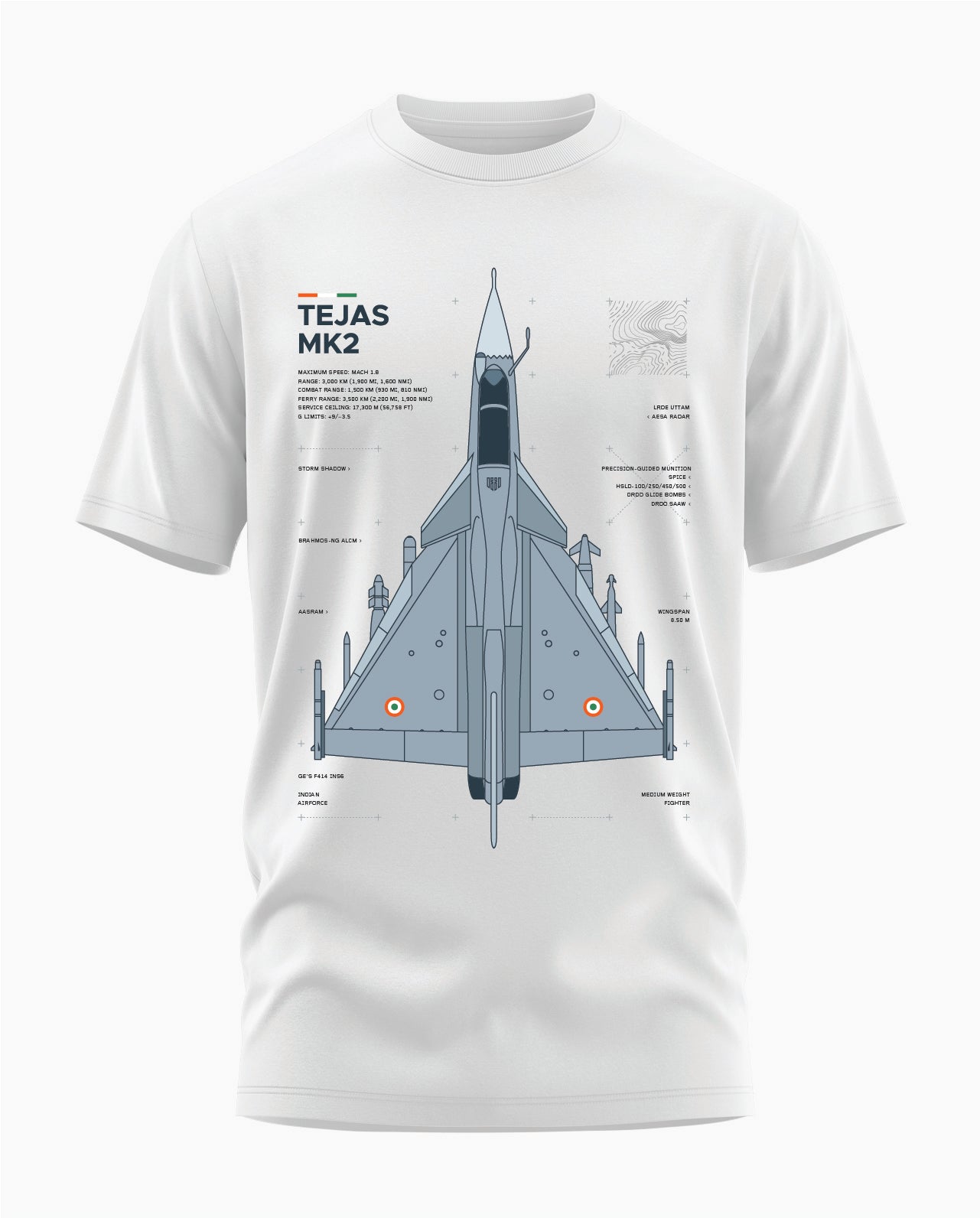 Deployed Tejas MK2 Force Signature LuxeSoft Cotton T-Shirt  - CS