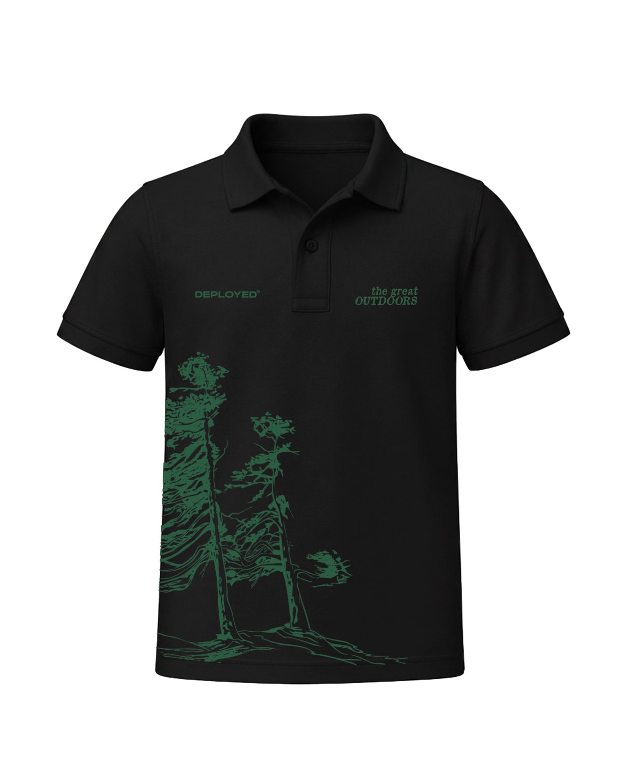 THE GREAT OUTDOORS Kids Polo T-Shirt - Black